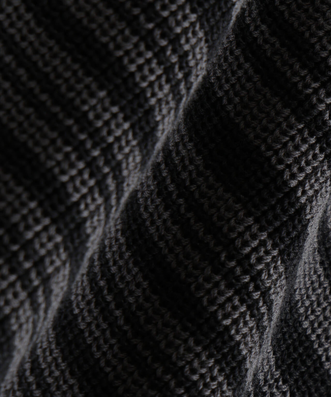 マーセライズコットン 畦ボーダークルーネックニット 6685222220