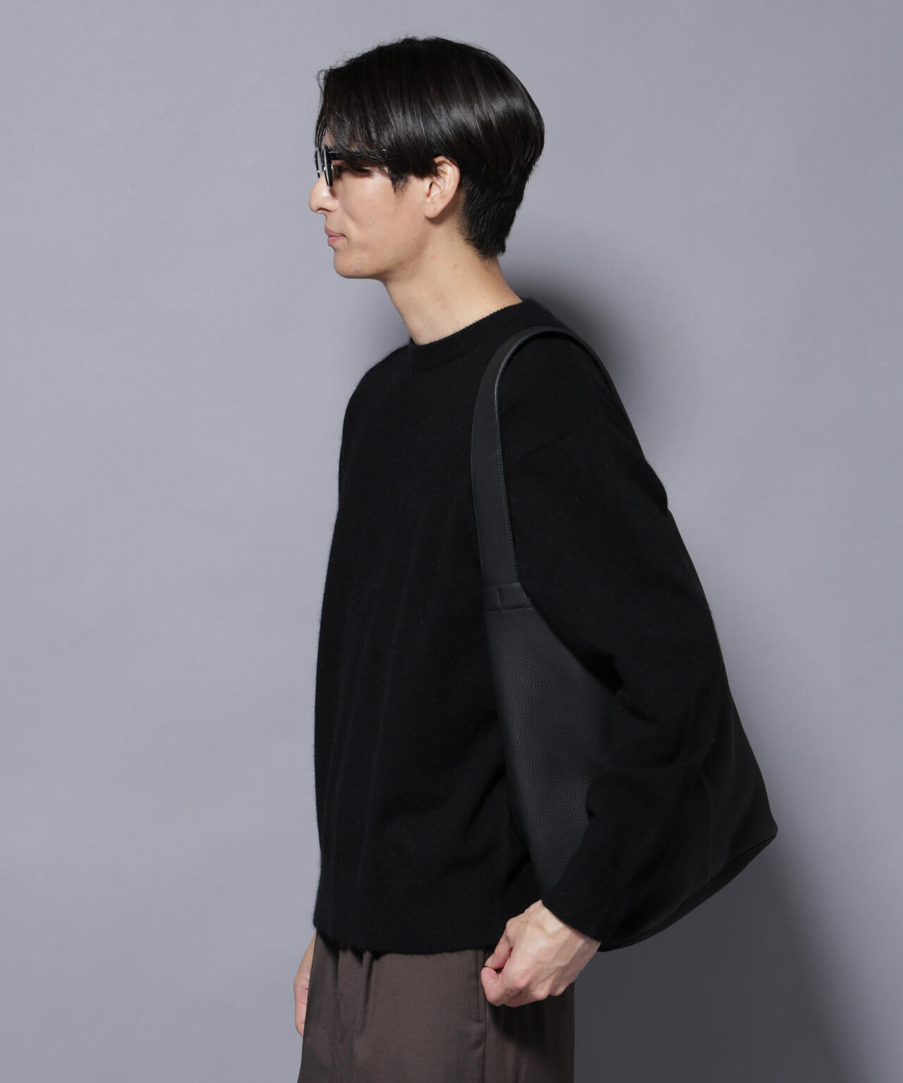 アンゴラ混ライトクルーネックニット 6685222226
