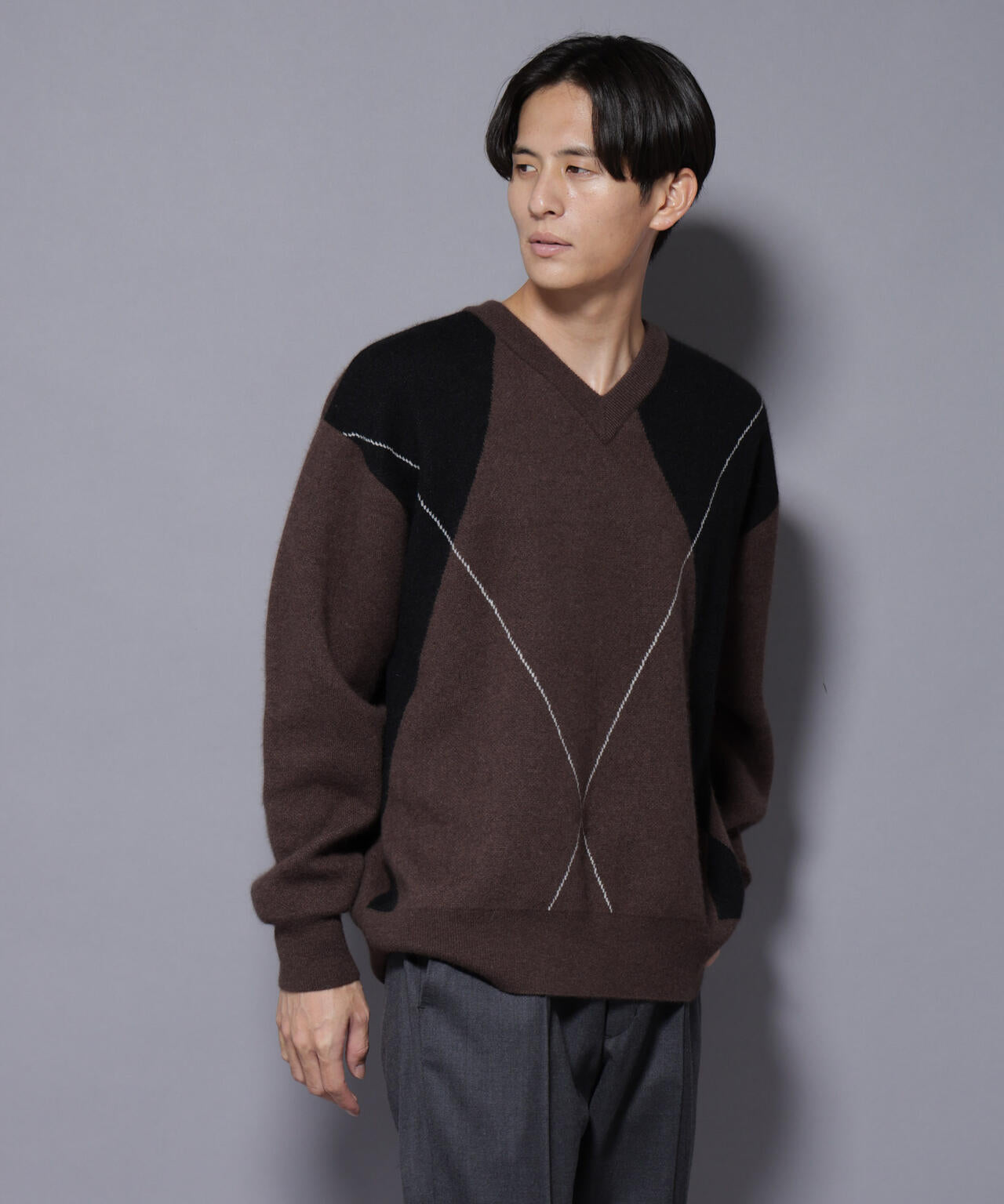 Coco様グレーニット セール】 【23区×Oggiコラボ】フレアサテンコンビ ラメニット （ニット