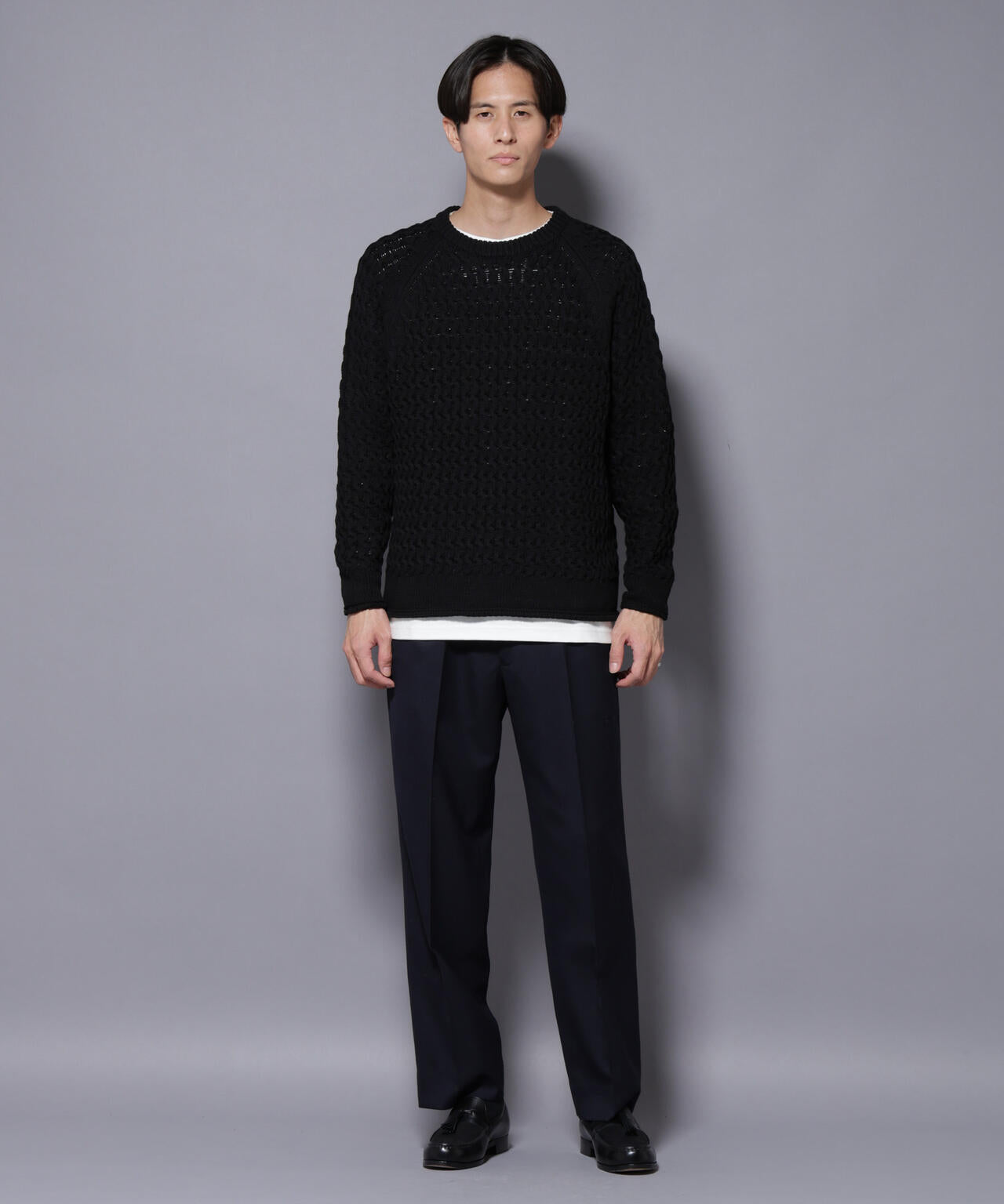 ナノユニバース（NANO universe）/ヴァーグケーブルラグランニット ヴァーグケーブルラグランニット