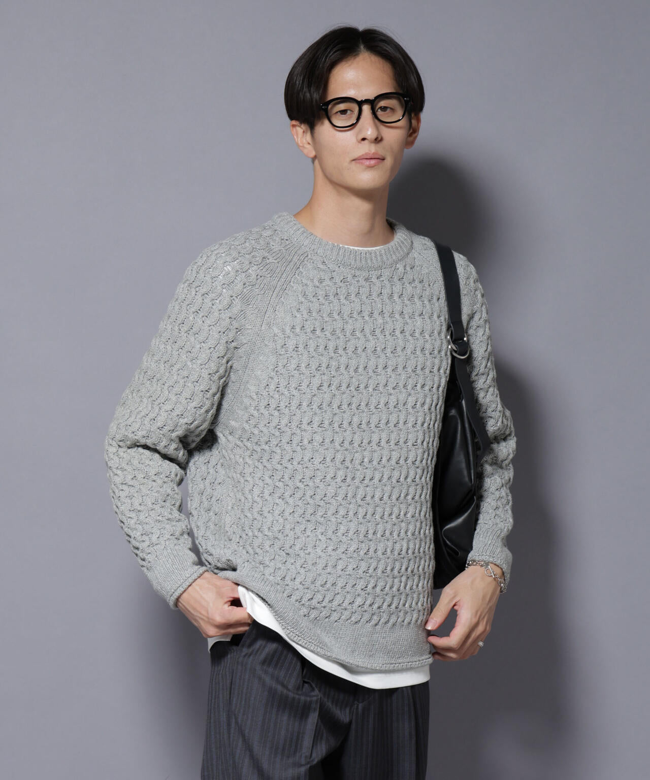 ヴァーグケーブルラグランニット