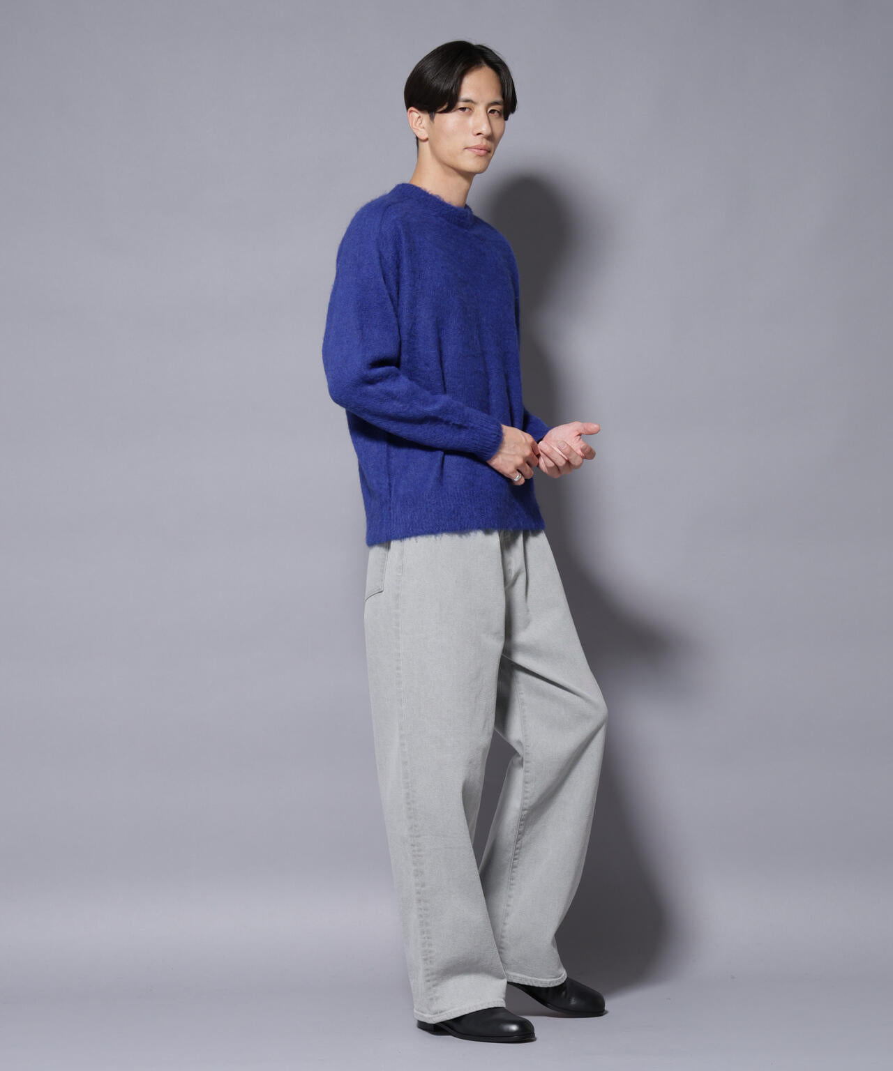 ｢COFIL｣ SCIARADA モヘヤ混 クルーネックニット 6685222235