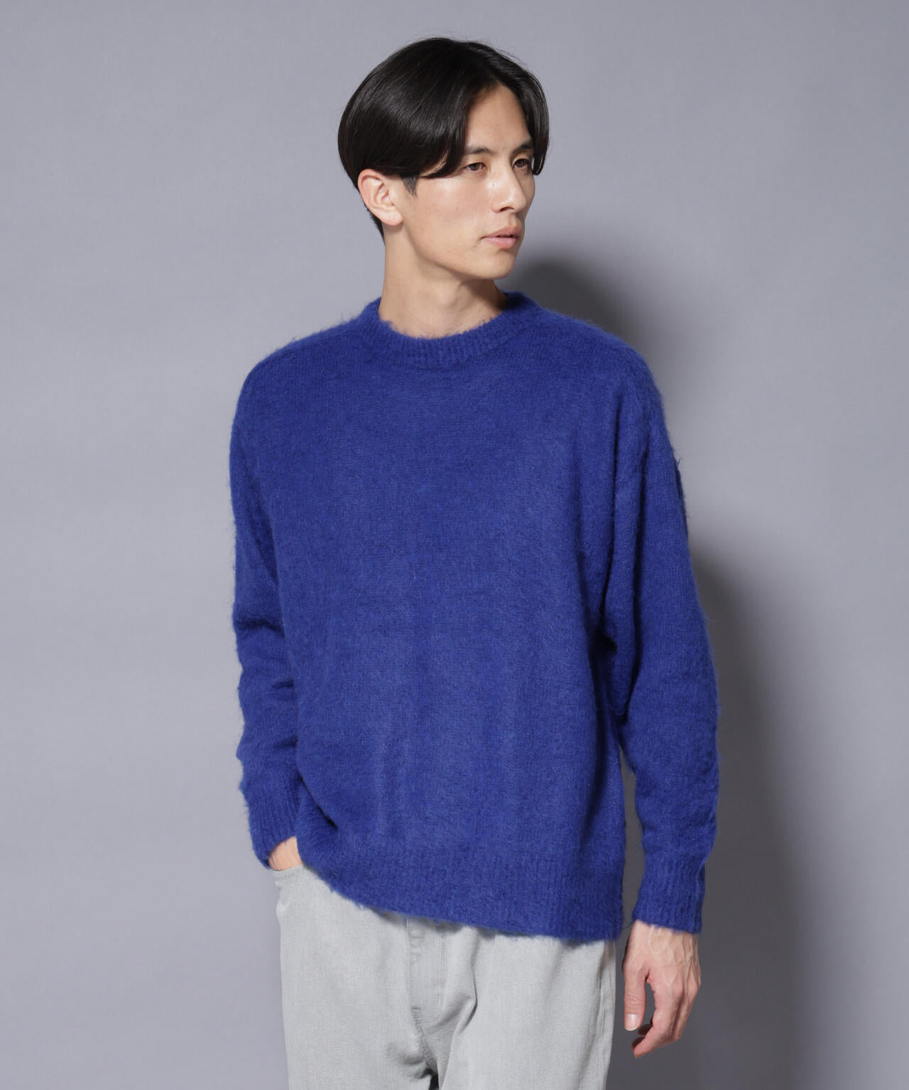 ｢COFIL｣ SCIARADA モヘヤ混 クルーネックニット 6685222235