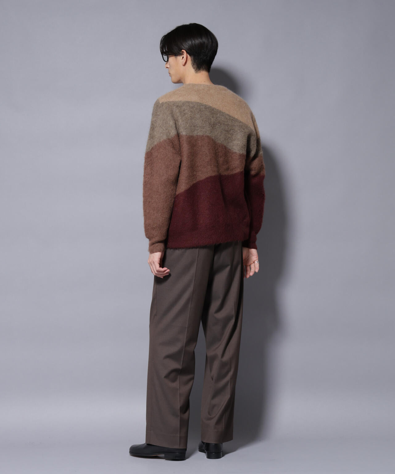 ｢COFIL｣ SCIARADA モヘヤ混 ランドスケープニットカーディガン 6685222236