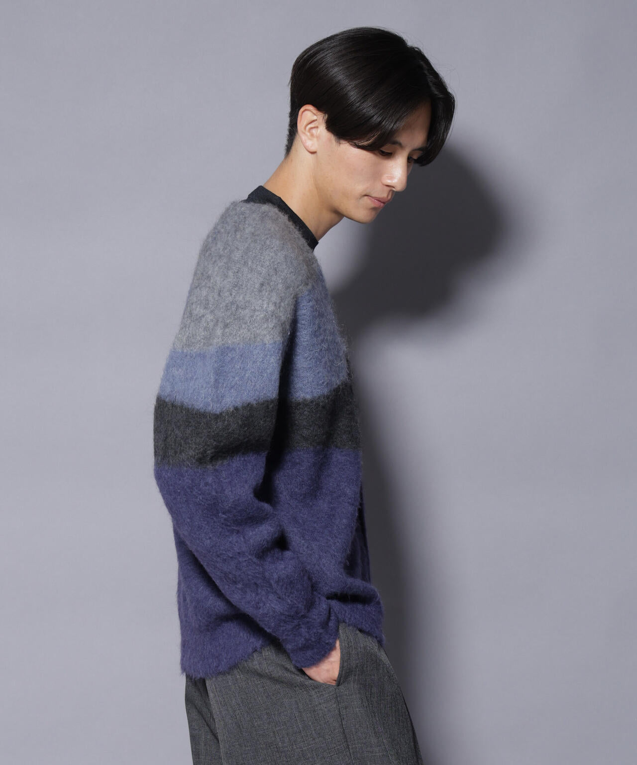 ｢COFIL｣ SCIARADA モヘヤ混 ランドスケープニットカーディガン 6685222236