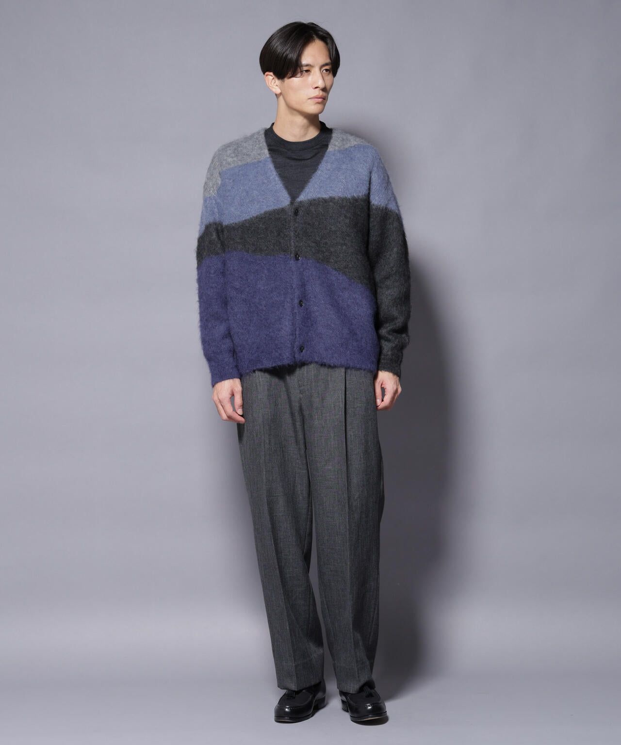 ｢COFIL｣ SCIARADA モヘヤ混 ランドスケープニットカーディガン 6685222236