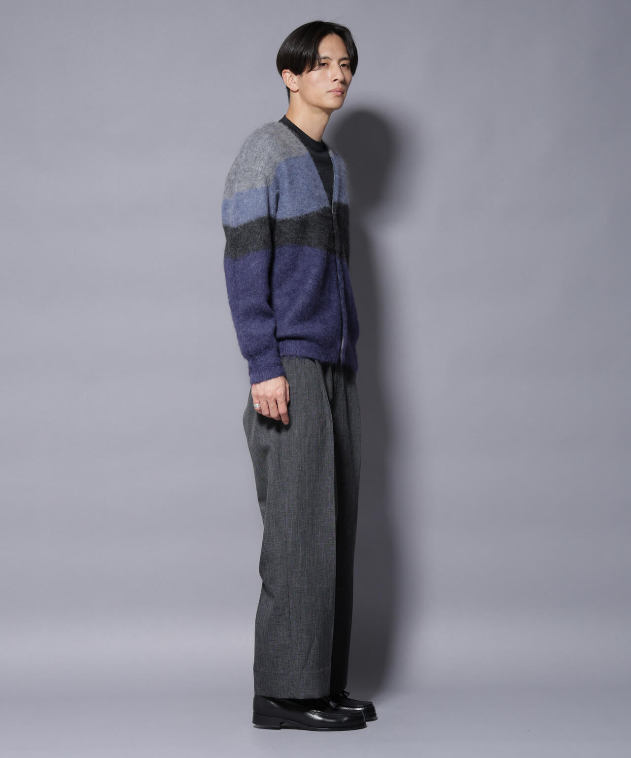 ｢COFIL｣ SCIARADA モヘヤ混 ランドスケープニットカーディガン 6685222236