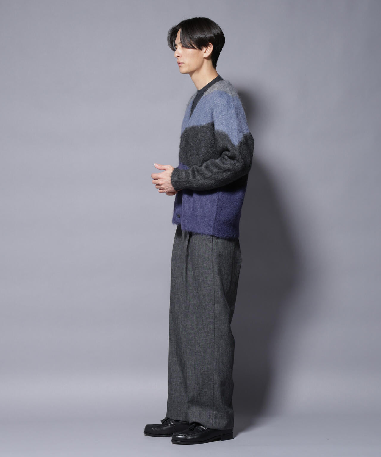 ｢COFIL｣ SCIARADA モヘヤ混 ランドスケープニットカーディガン 6685222236