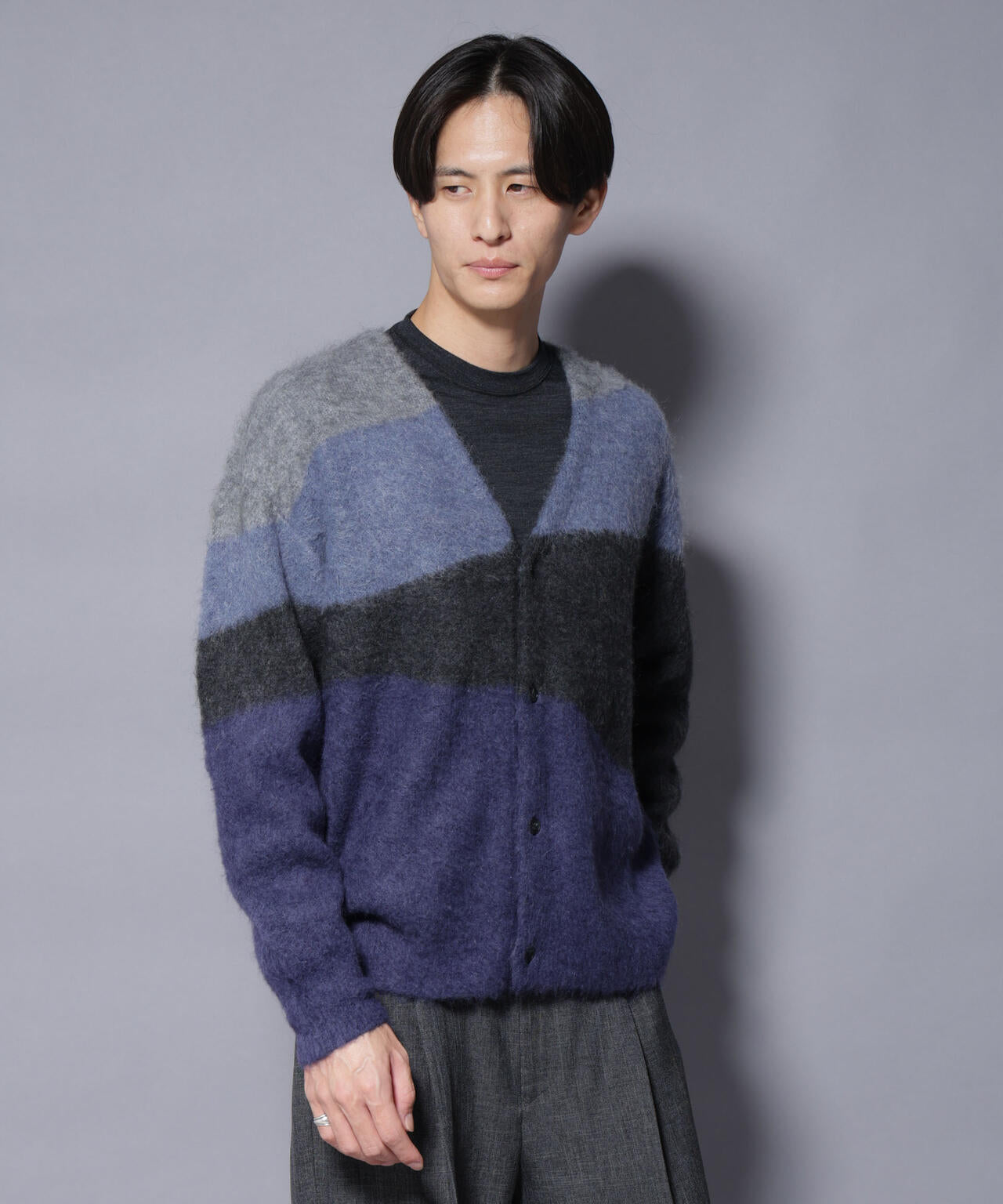 COFIL｣ SCIARADA モヘヤ混 ランドスケープニットカーディガン