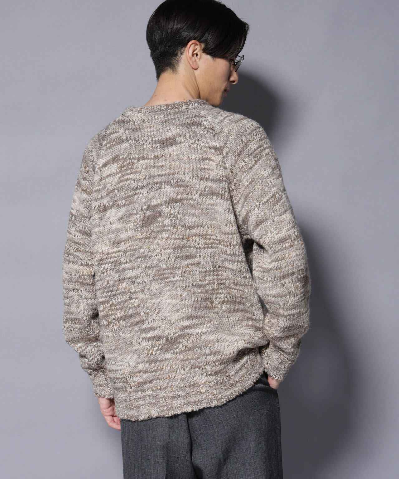 ｢COFIL｣ PAVONE HOLIDAY メランジクルーネックニット 6685222237