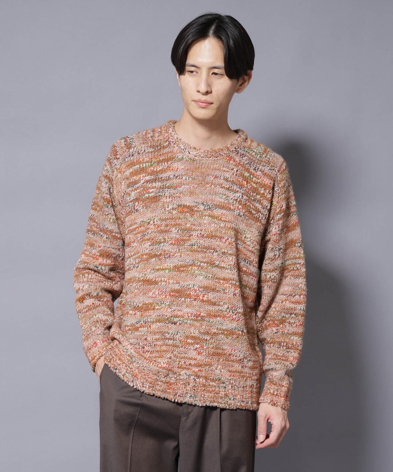 ｢COFIL｣ PAVONE HOLIDAY メランジクルーネックニット