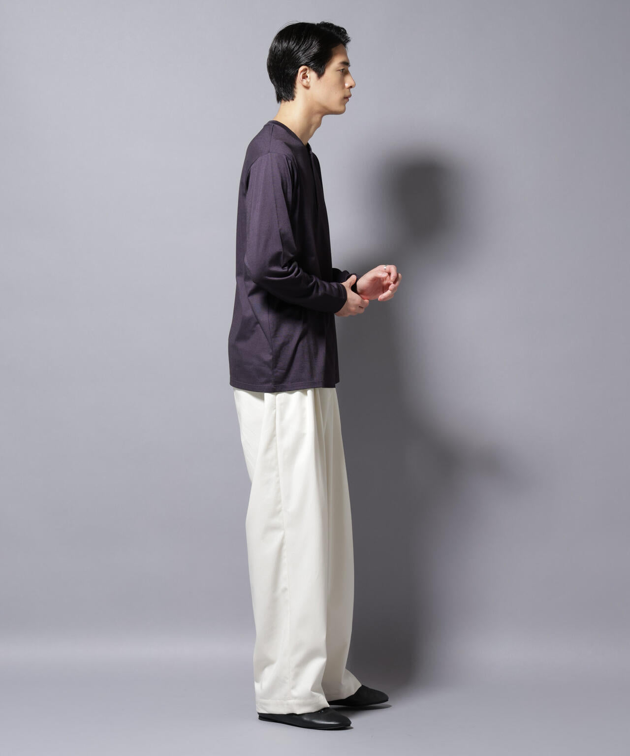 ソラーロライトストレッチヘンリーネックTシャツ 長袖 6685223202