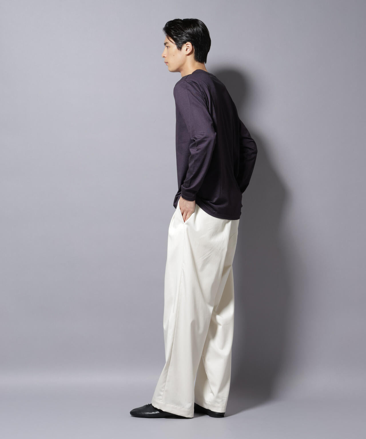 ソラーロライトストレッチヘンリーネックTシャツ 長袖 6685223202