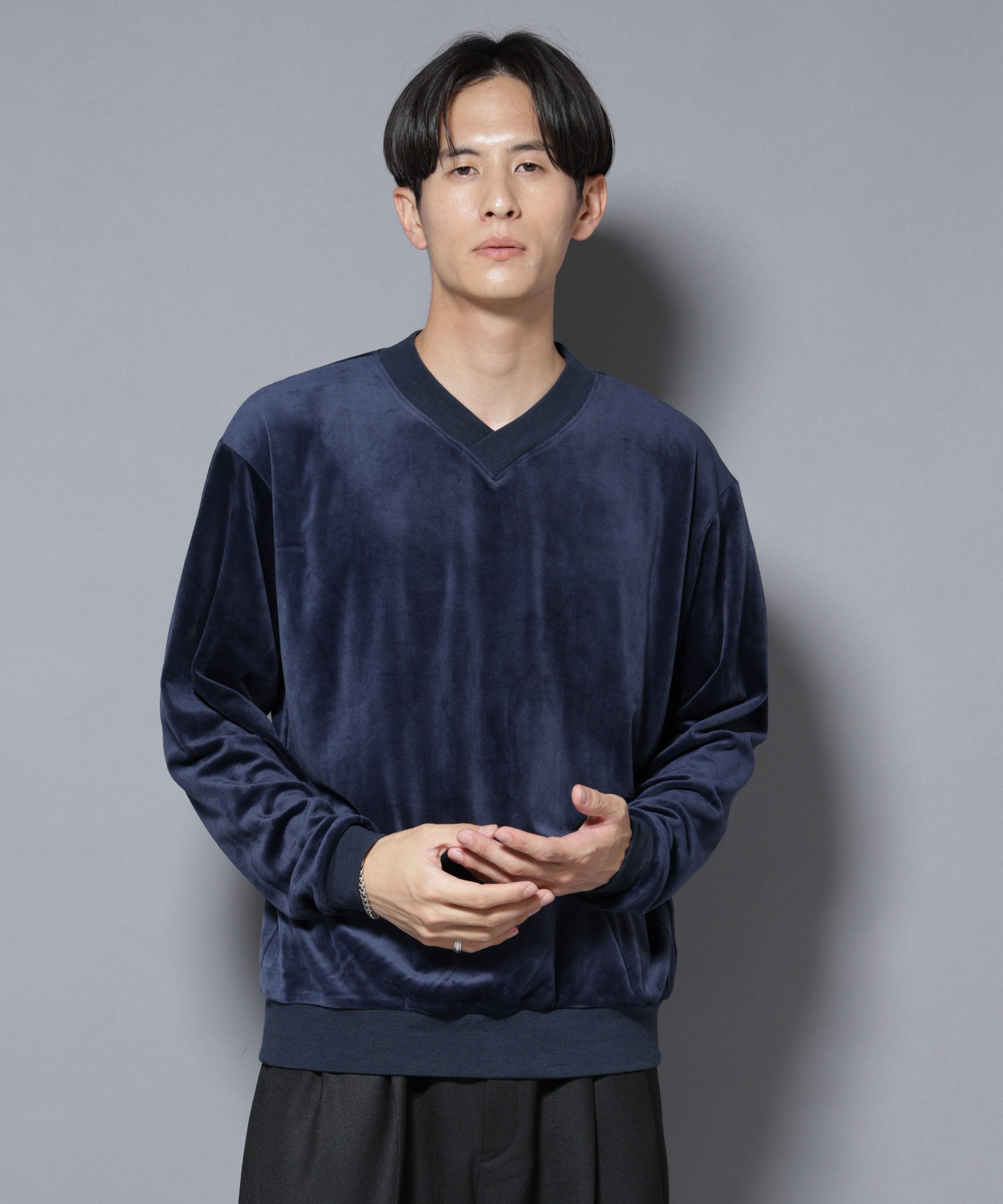 FR2 ゴルフ ベロア スウェット トレーナー L メンズ ネイビー 6685223203-120_0003_f76cad3a-