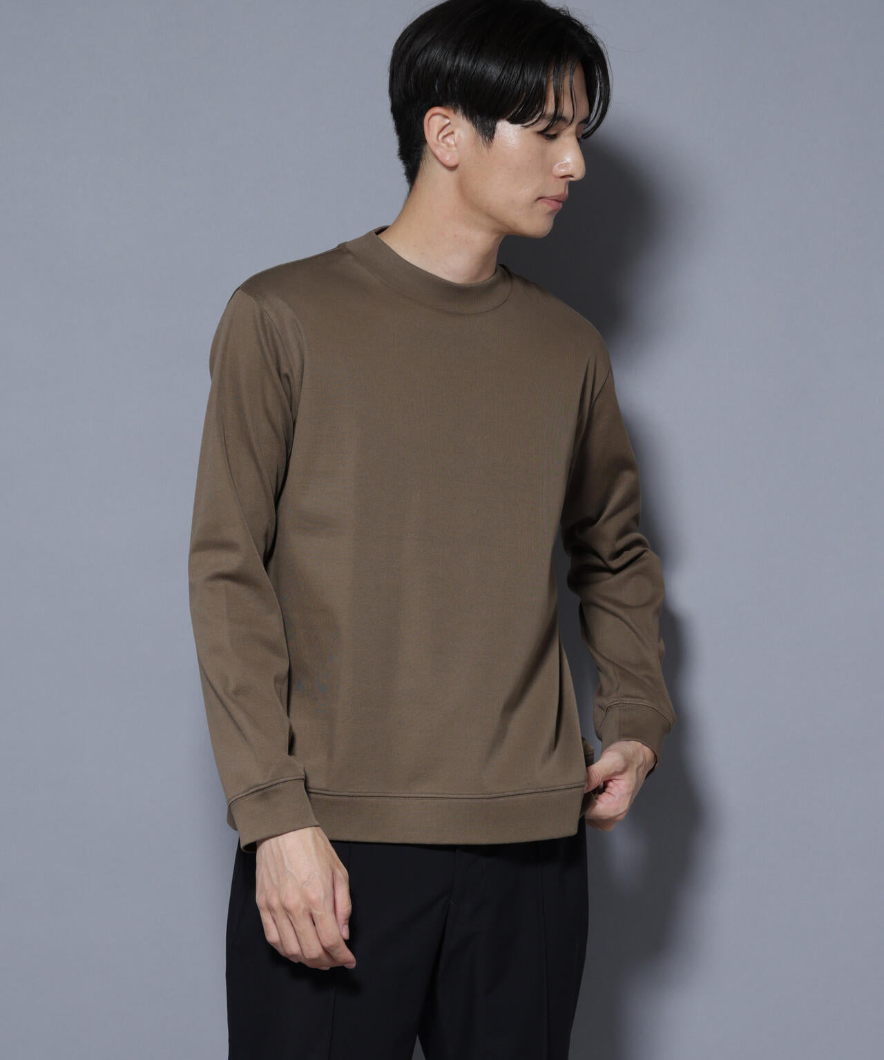 「FORMAL JERSEY」モックネックカットソー長袖 6685223206