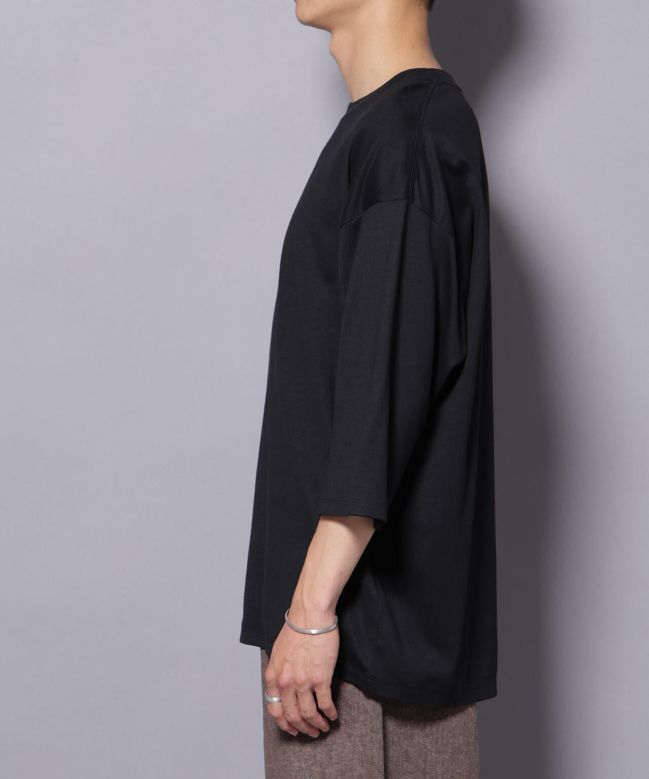 Anti Soaked(R) 汗染み防止 クルーネックワイドTシャツ七分袖 6685223207