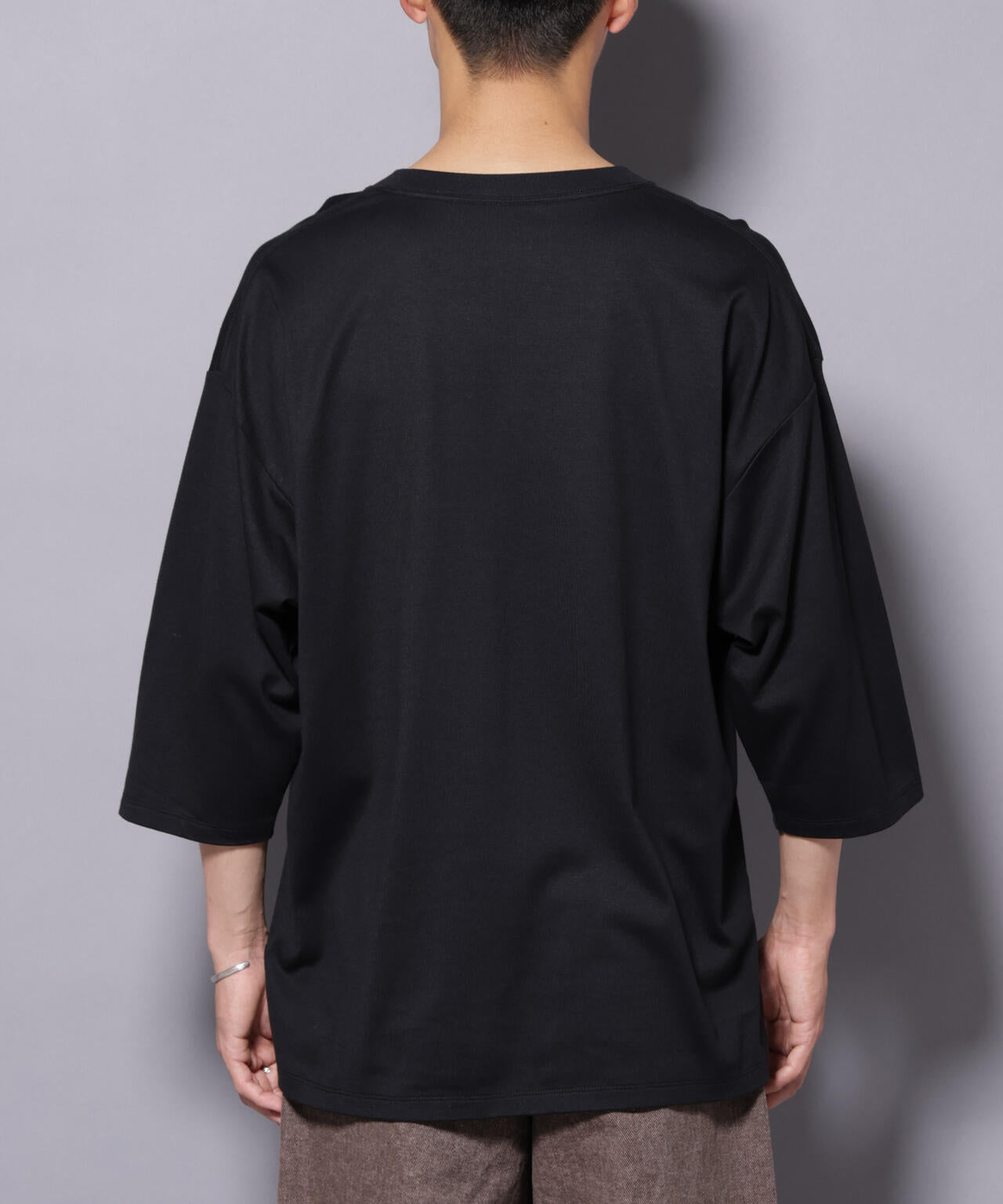 Anti Soaked(R) 汗染み防止 クルーネックワイドTシャツ七分袖 6685223207