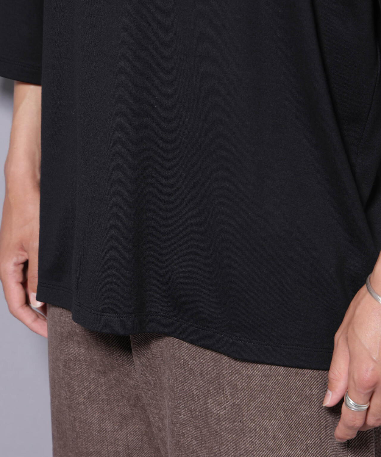 Anti Soaked(R) 汗染み防止 クルーネックワイドTシャツ七分袖 6685223207