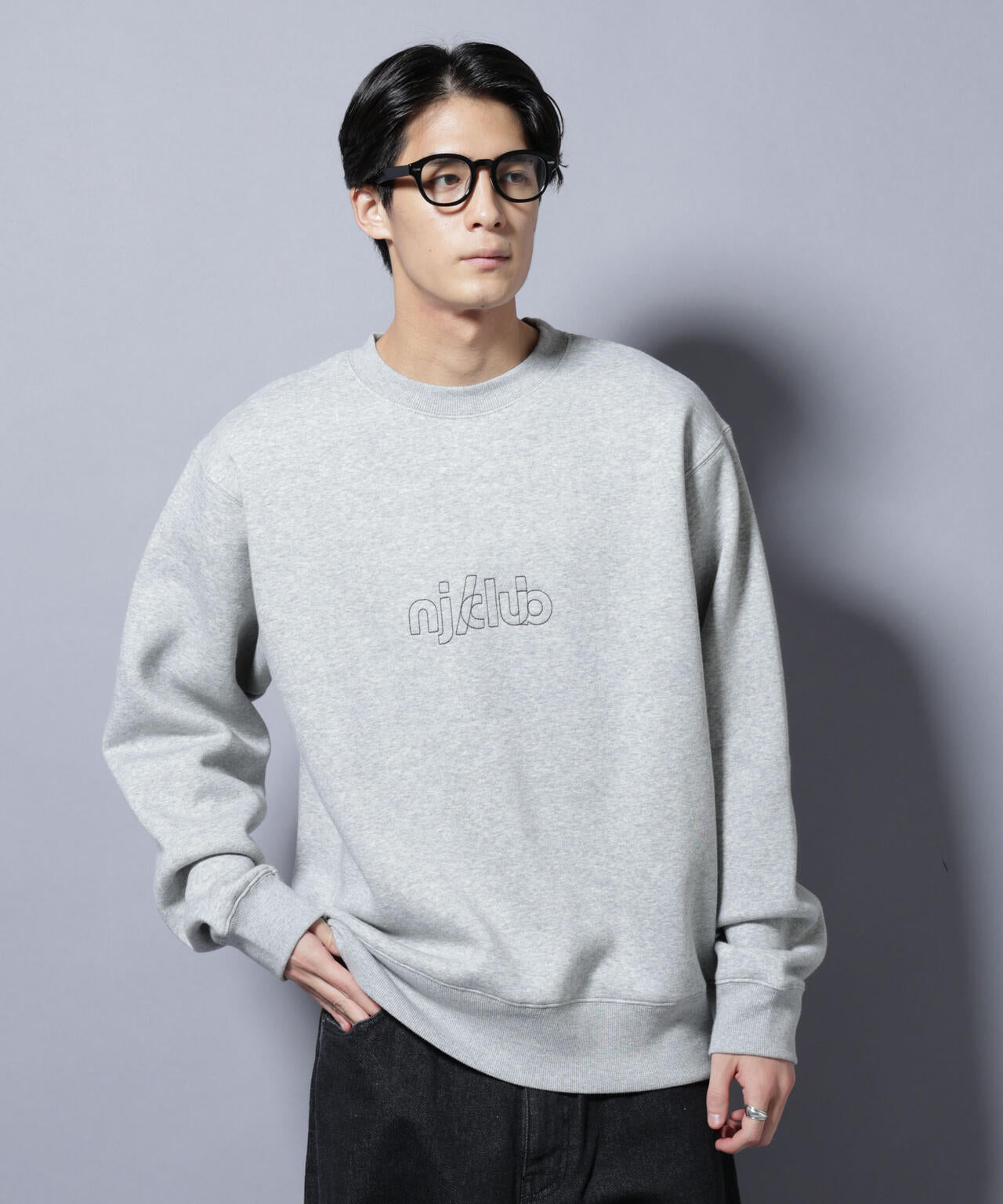 「NJ/CLUB」裏起毛 ジャージークルーネックスウェット 6685223213