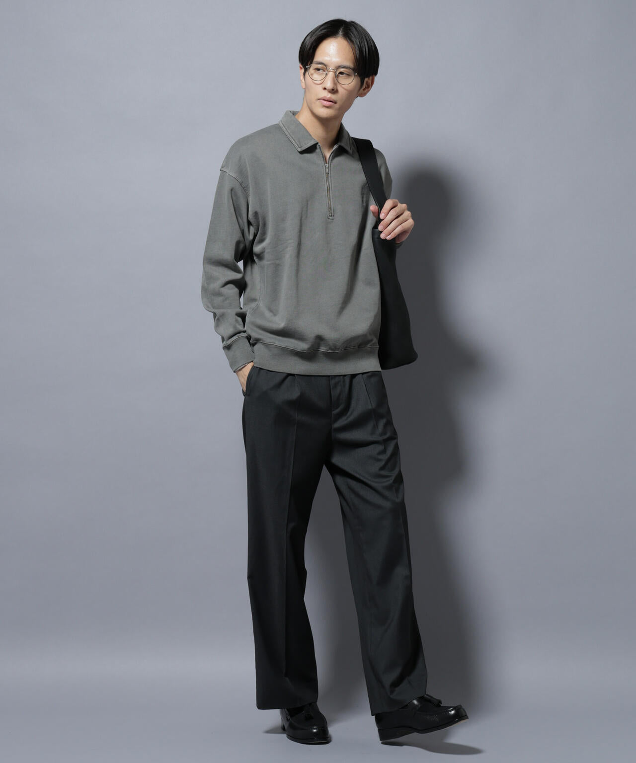 y*i様 nicedreams スウェット ヴィンテージライク ハーフZIPスウェット