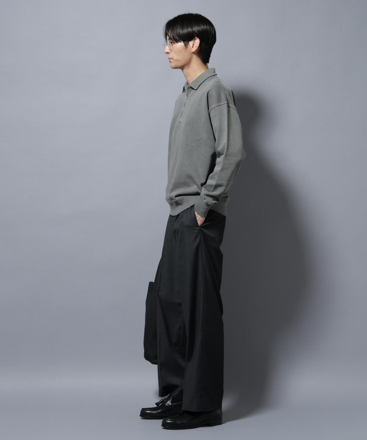 ヴィンテージライク ハーフZIPスウェット