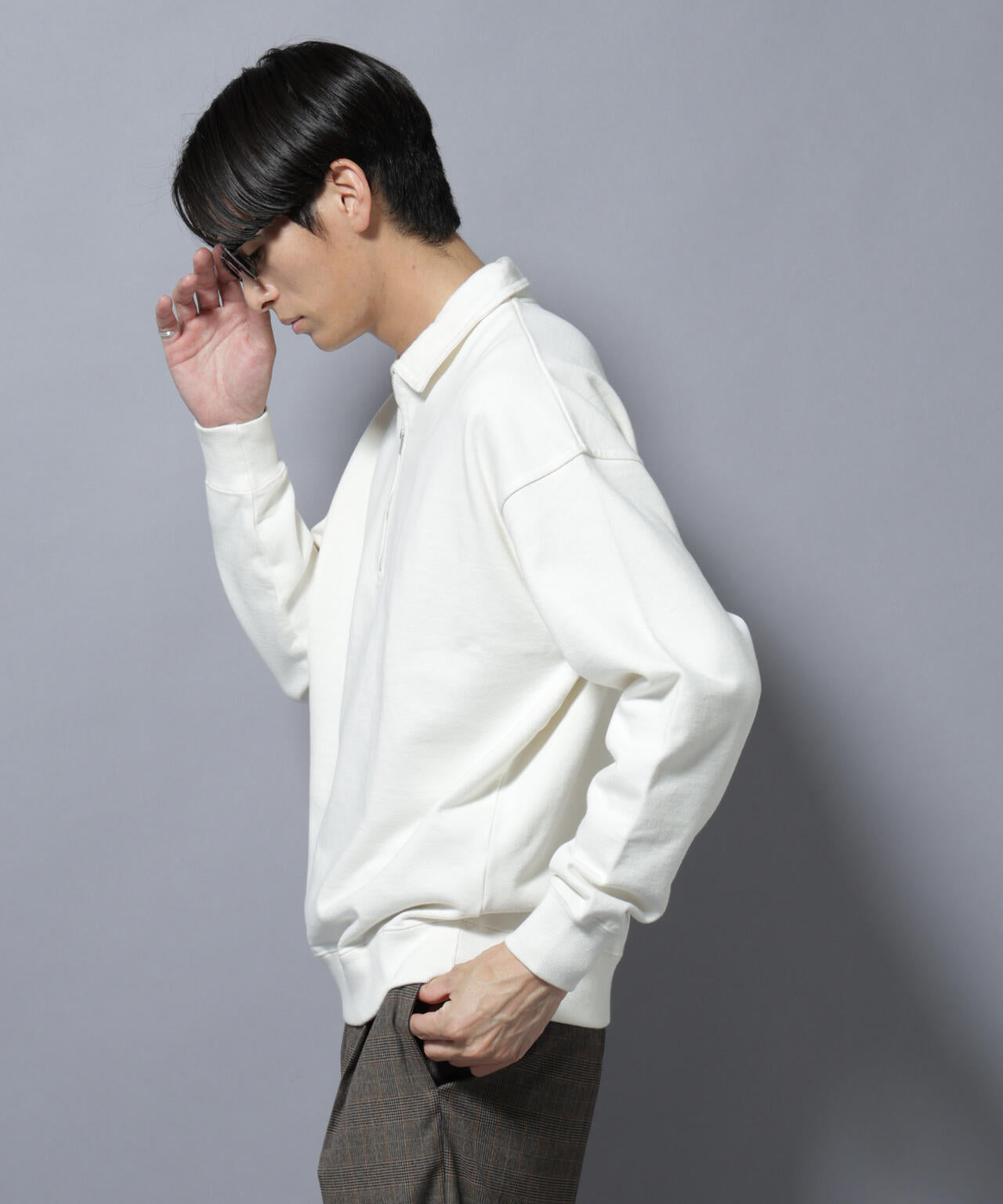 ヴィンテージライク ハーフZIPスウェット