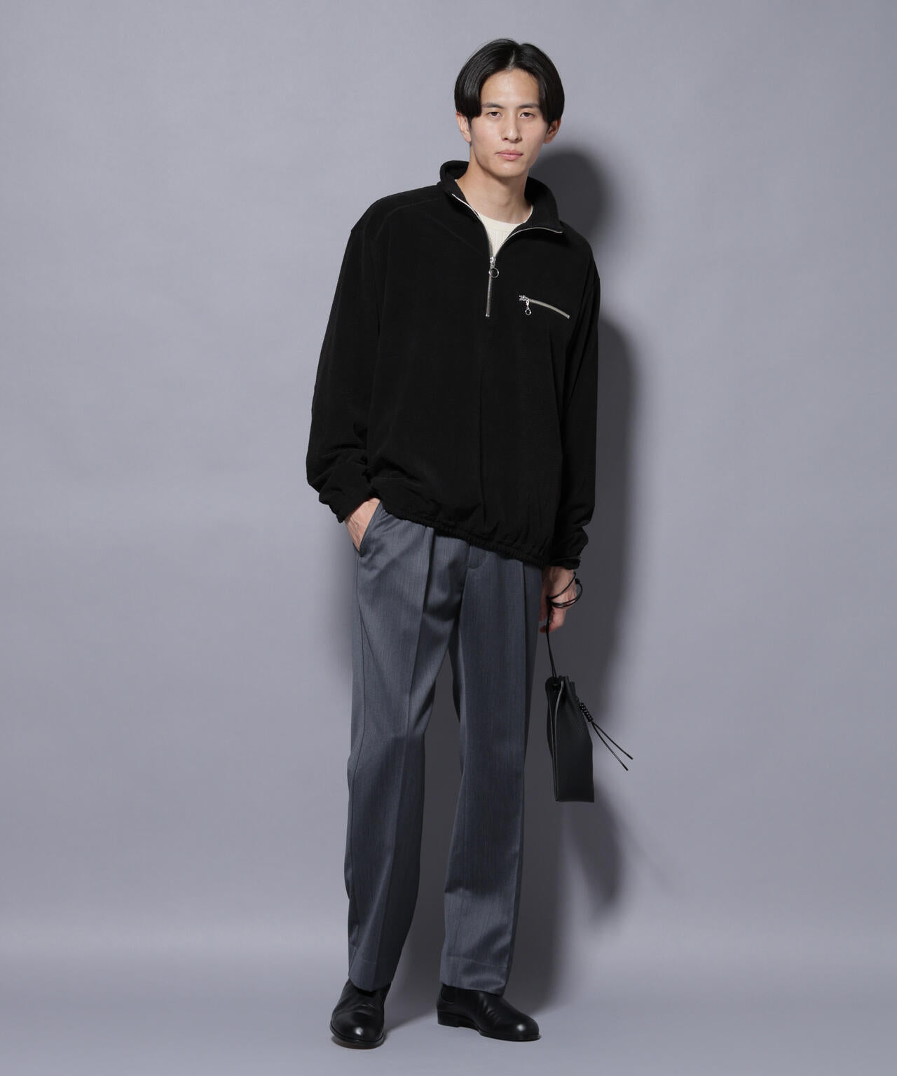 モールJQDコーデュロイハーフジッププルオーバー