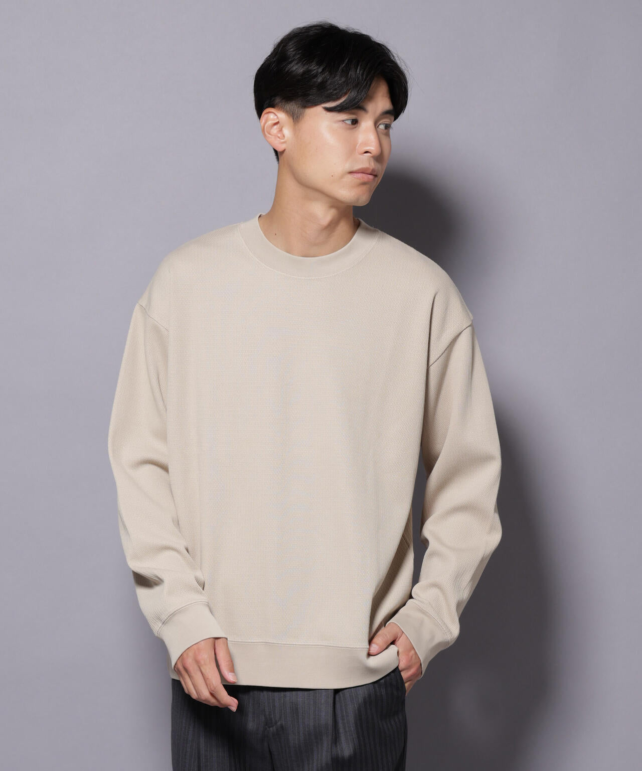 コットンガーメントダイサーマルクルーネックプルオーバー 6685223240