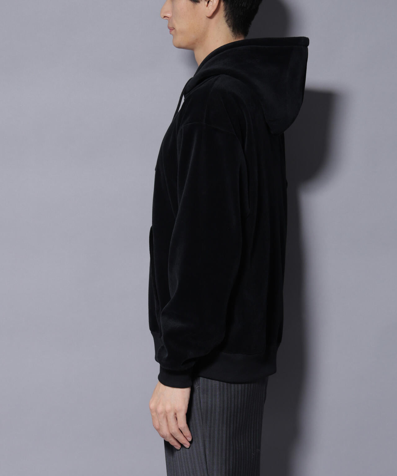 クロコ加工フリース ZIPパーカ 6685223245