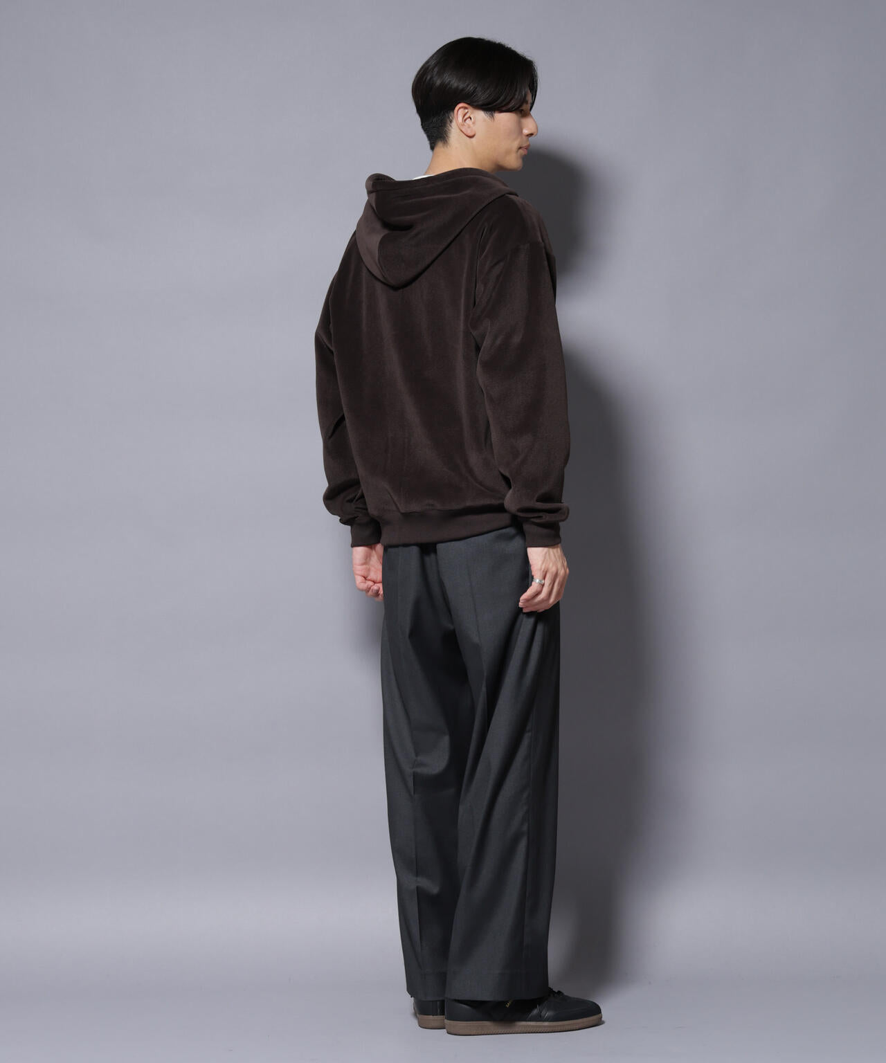 クロコ加工フリース ZIPパーカ 6685223245