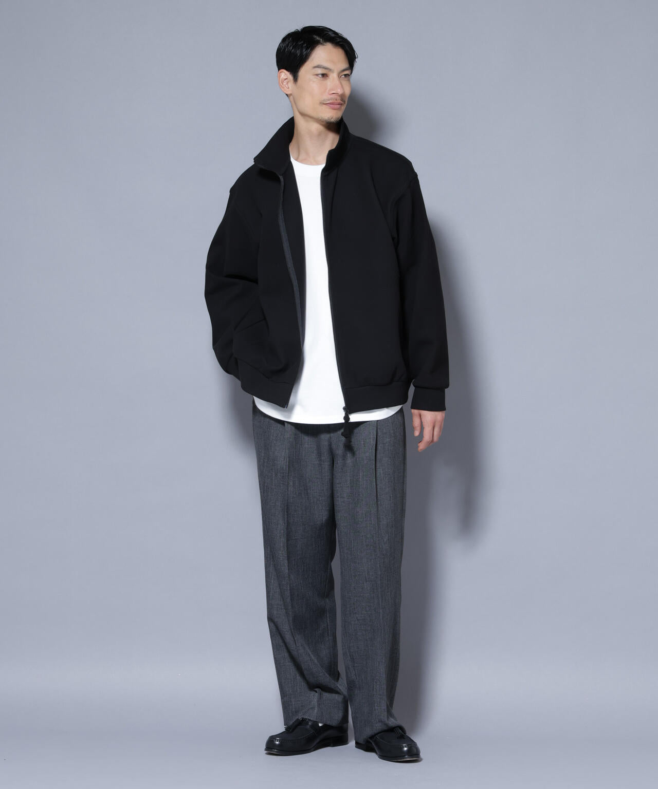 スーパーストレッチブラッシュドポンチブルゾン