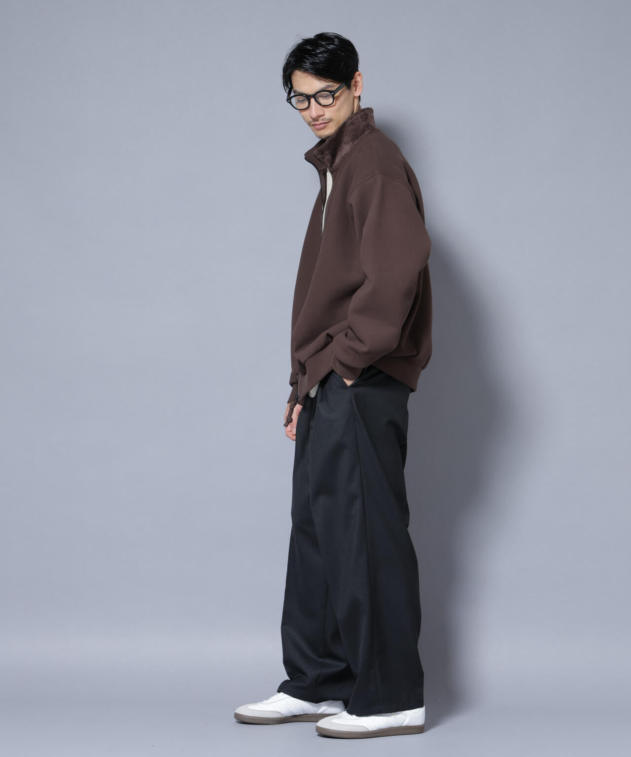 スーパーストレッチブラッシュドポンチブルゾン