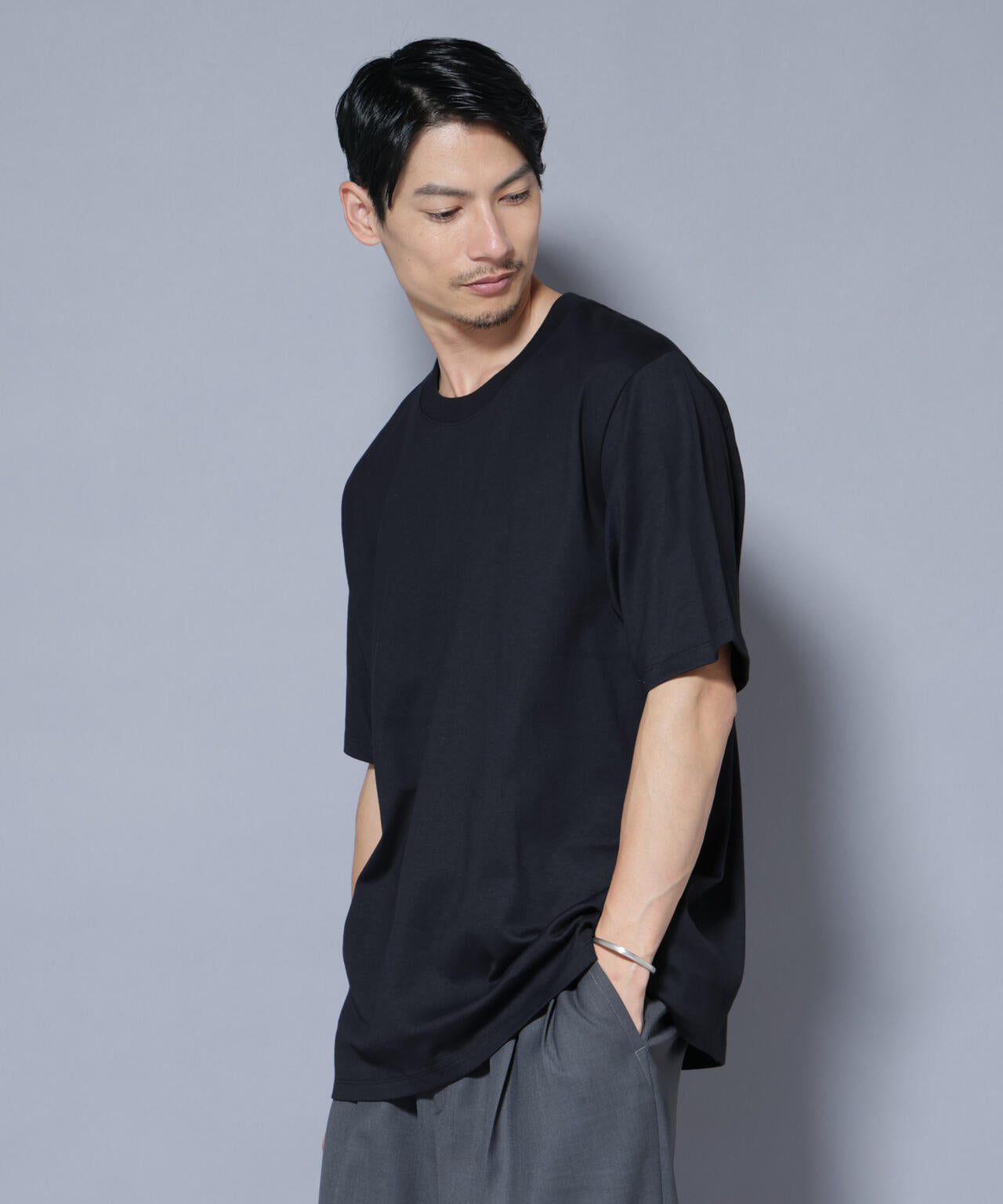 Anti Soaked(R) 汗染み防止 クルーネックレギュラーシルエットTシャツ 6685224221