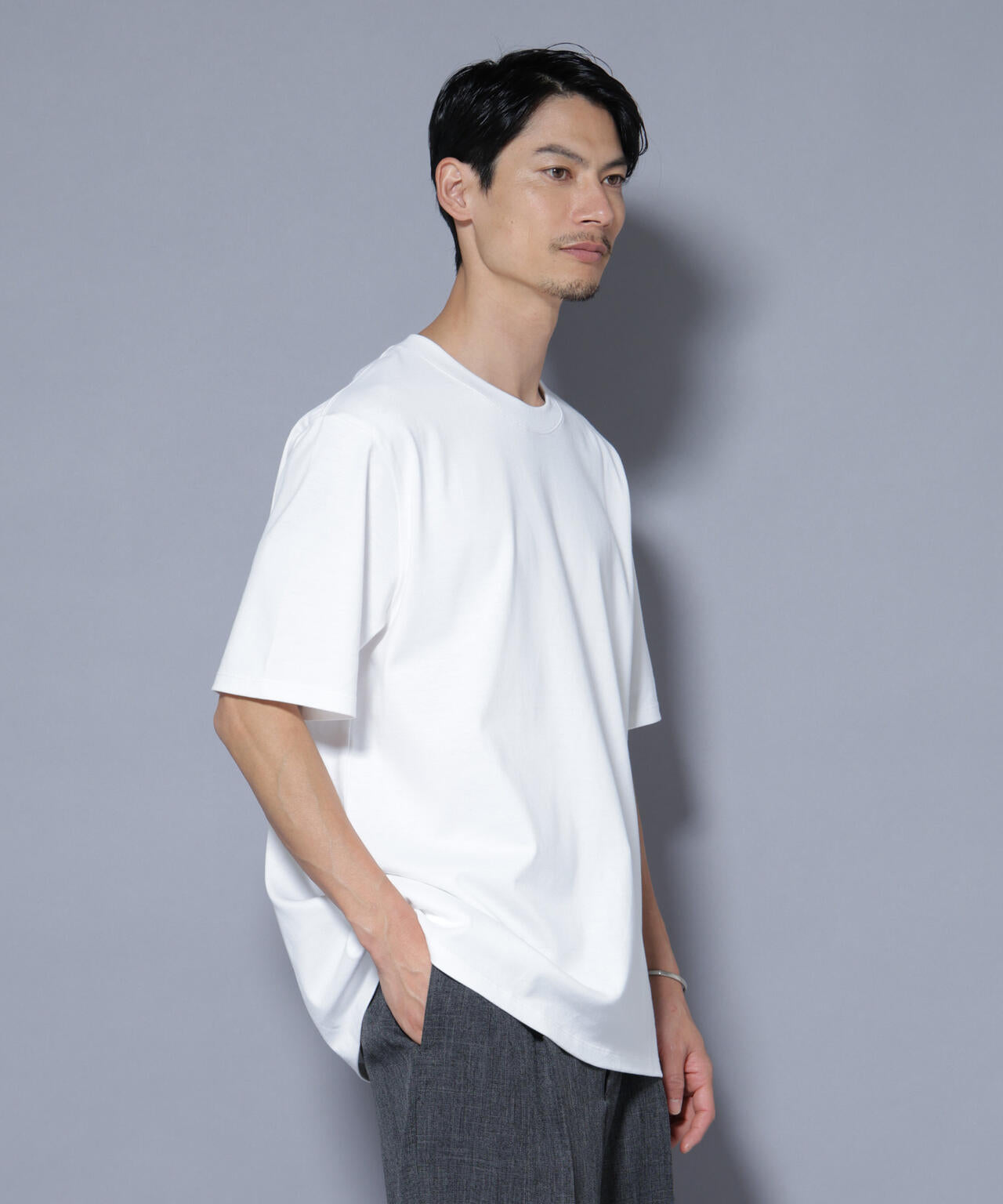 Anti Soaked(R) 汗染み防止 クルーネックレギュラーシルエットTシャツ 6685224221