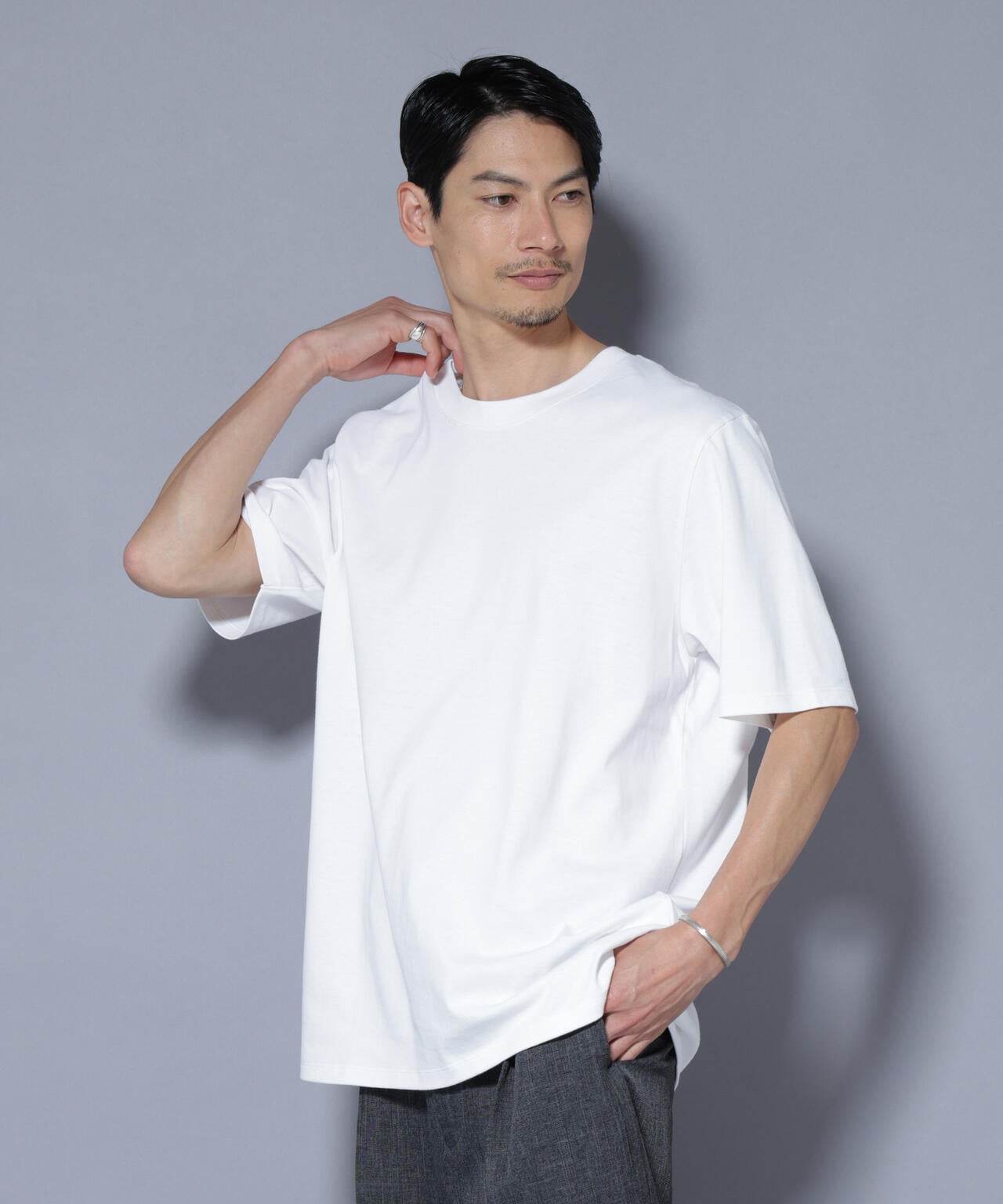 Anti Soaked(R) 汗染み防止 クルーネックレギュラーシルエットTシャツ 6685224221