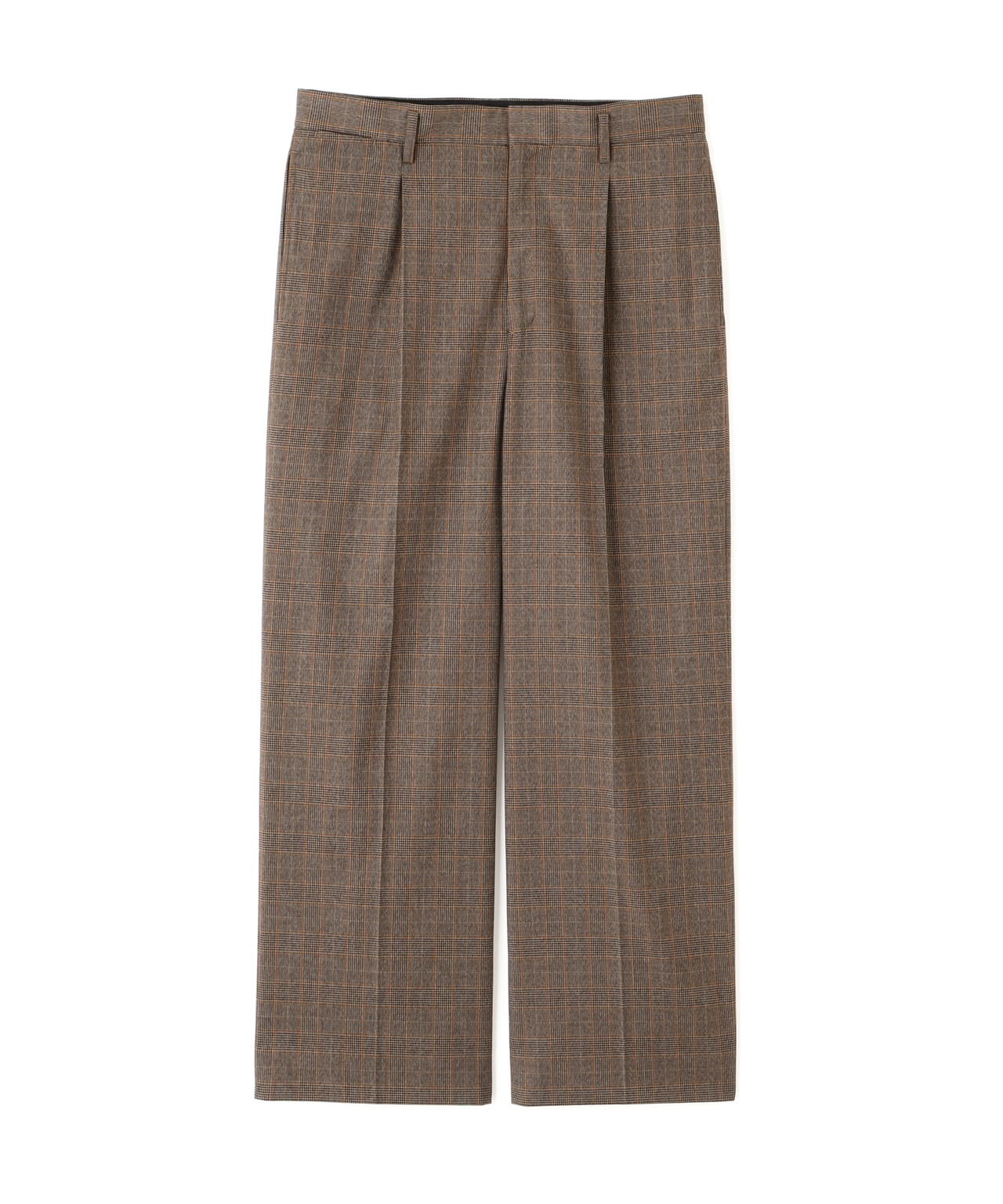 DELEGANTEエアリーサキソニー/CHK/ST ストレートFITパンツ(セットアップ可) 6685227205