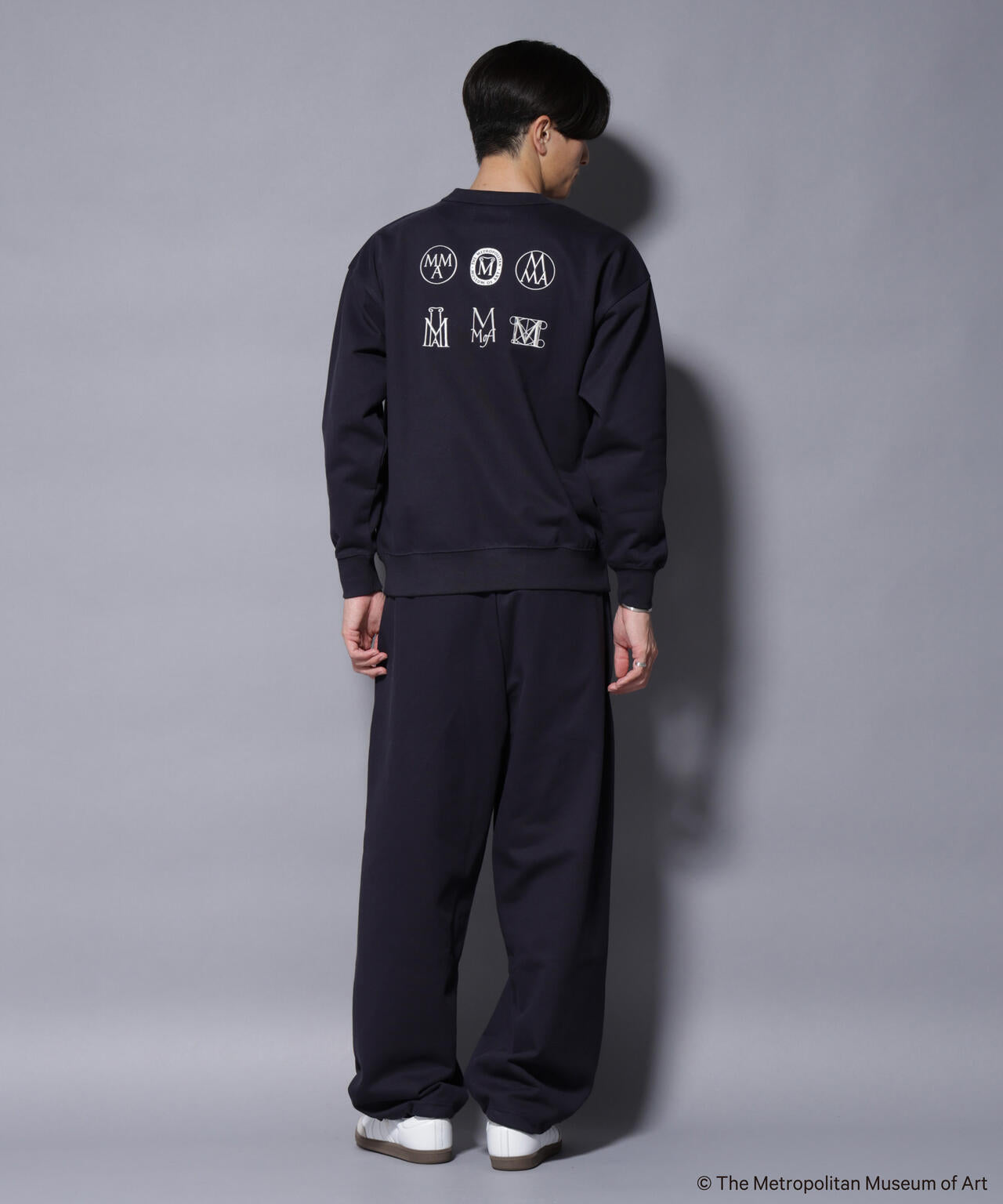 The Met」ロゴ刺繍 2WAYワイドスウェットパンツ（セットアップ可）