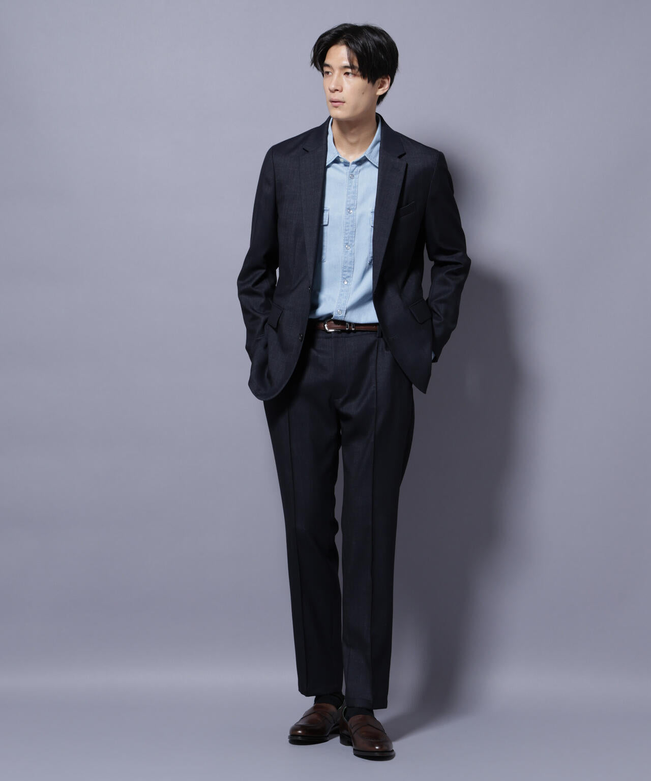 「N TROUSERS PREMIUM」ウールデニムパンツ/STRETCH(セットアップ可) 6685229201