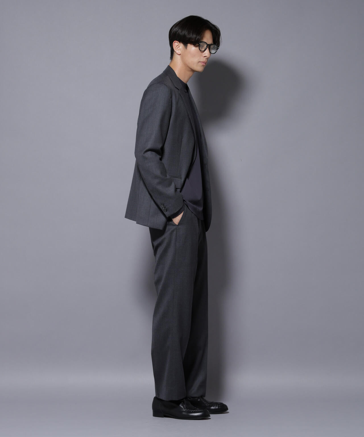 N TROUSERS PREMIUM」RENU(R)洗えるサキソニーストレートパンツ
