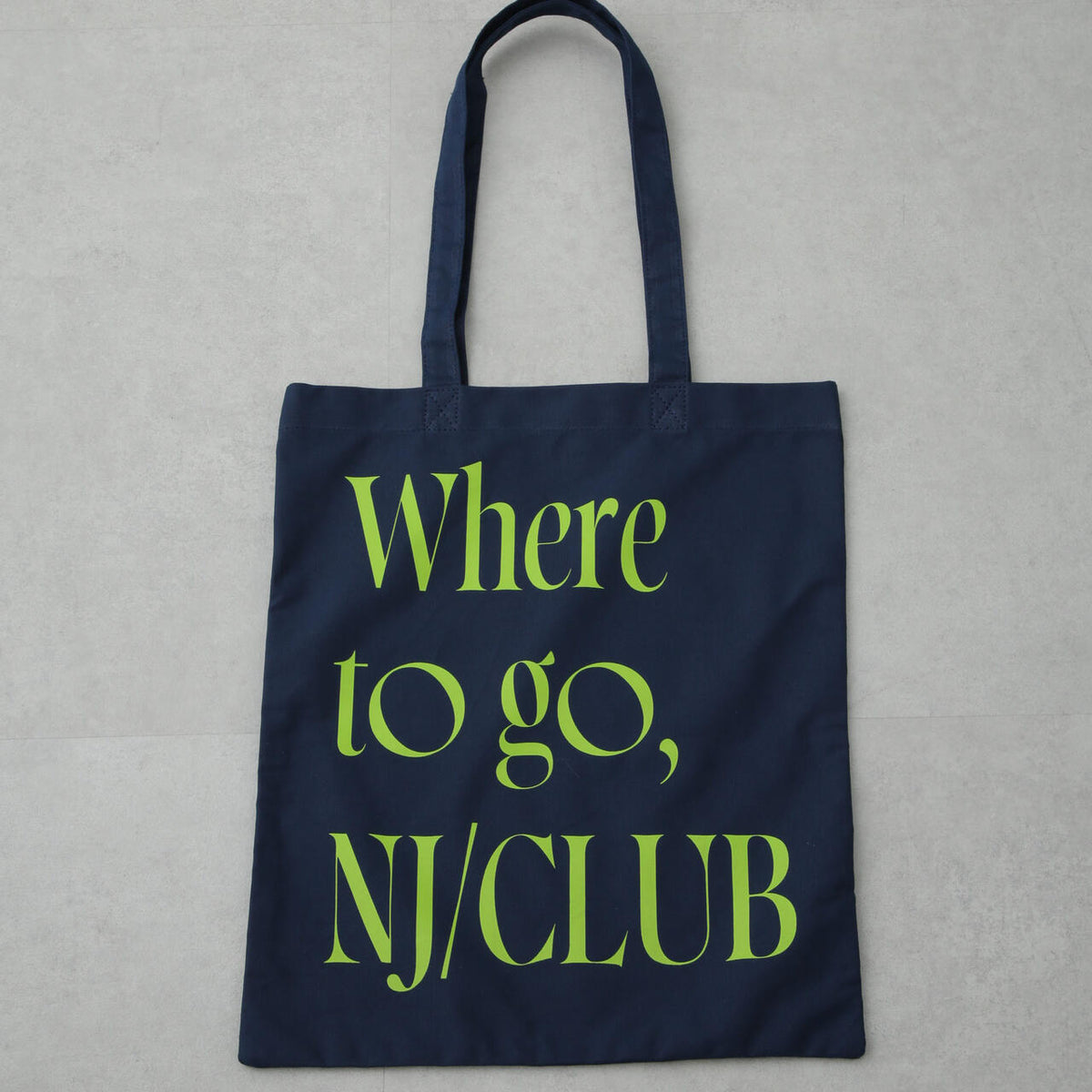 NJ/CLUB」 グラフィックロゴ トートバッグ