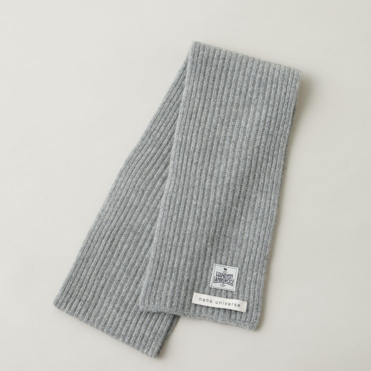 【NEW】ナノユニバース（NANO universe）/HAMILTON 10ANNIVERSARY WOOL ニットマフラー HAMILTON 10ANNIVERSARY WOOL ニットマフラー