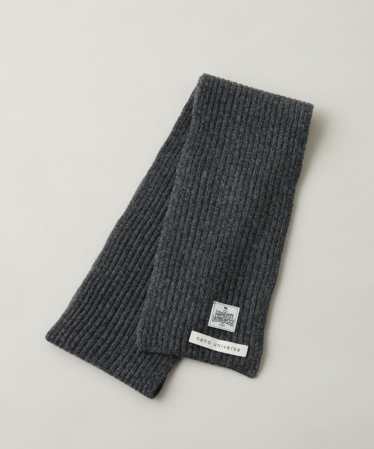 【NEW】ナノユニバース（NANO universe）/HAMILTON 10ANNIVERSARY WOOL ニットマフラー HAMILTON 10ANNIVERSARY WOOL ニットマフラー