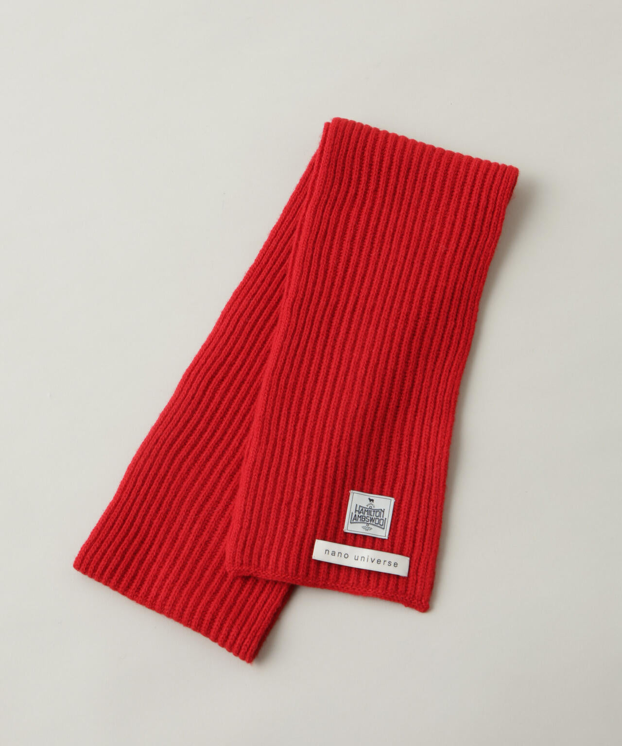 【NEW】ナノユニバース（NANO universe）/HAMILTON 10ANNIVERSARY WOOL ニットマフラー HAMILTON 10ANNIVERSARY WOOL ニットマフラー