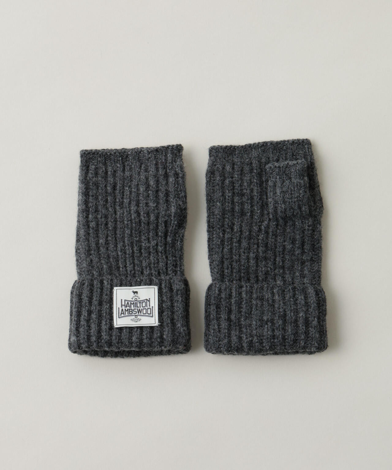 ナンバーナイン 06AW ニットグローブ チャコール HAMILTON 10ANNIVERSARY WOOL ニットグローブ