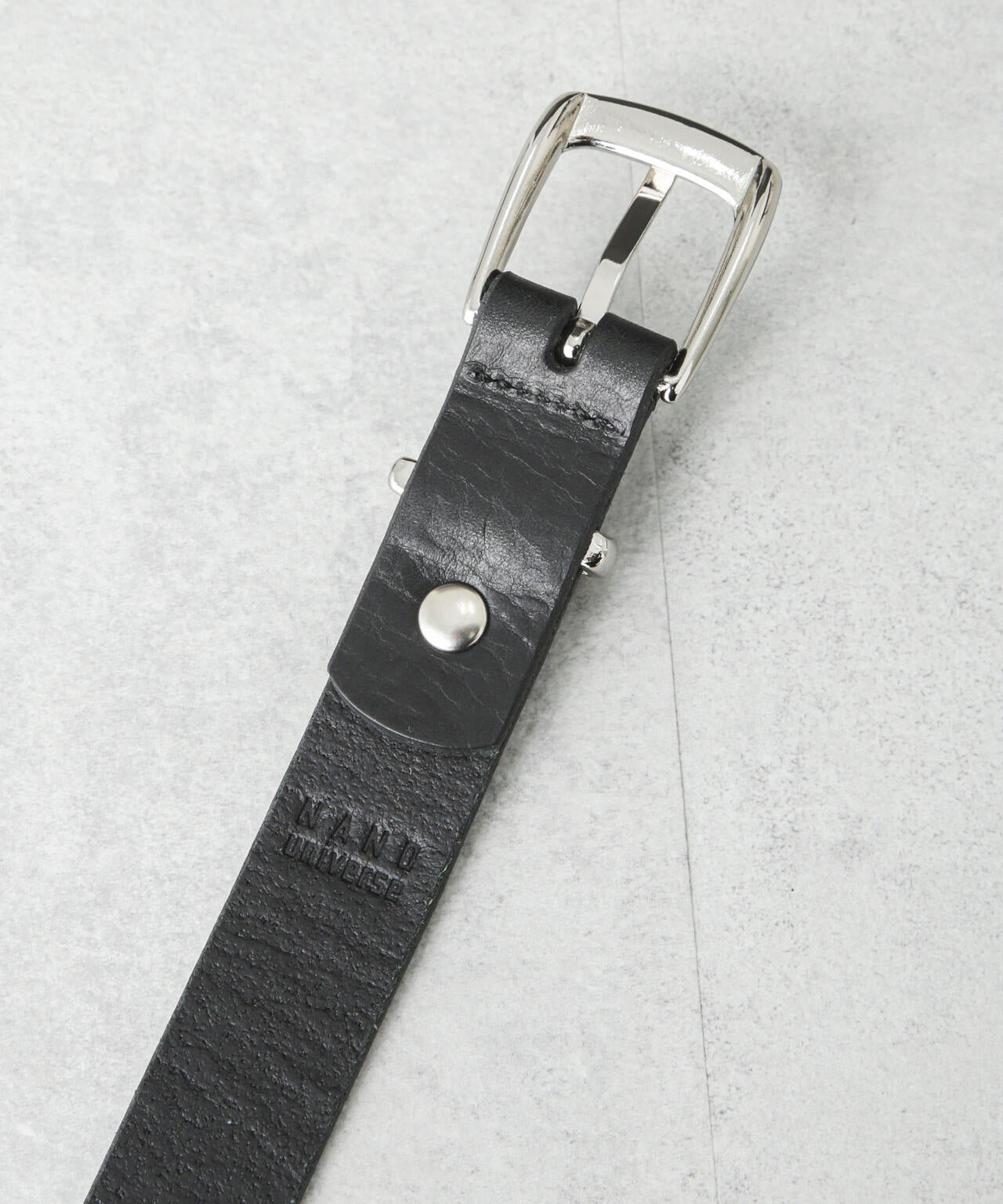 日本製イタリーレザーナローソリッドベルト