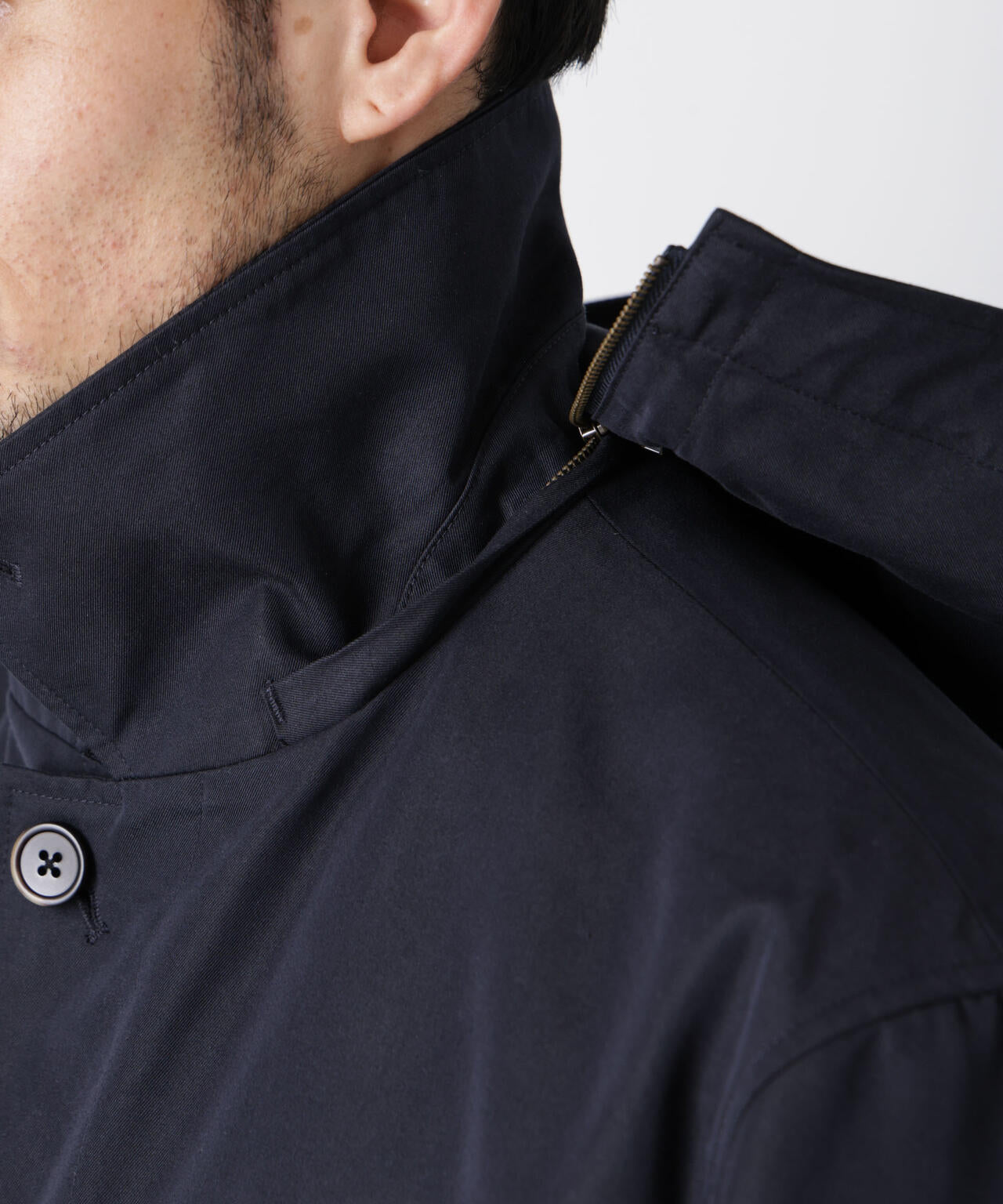 フーデッドステンカラーコート｢WARP PRINT｣ライニング 6686111202