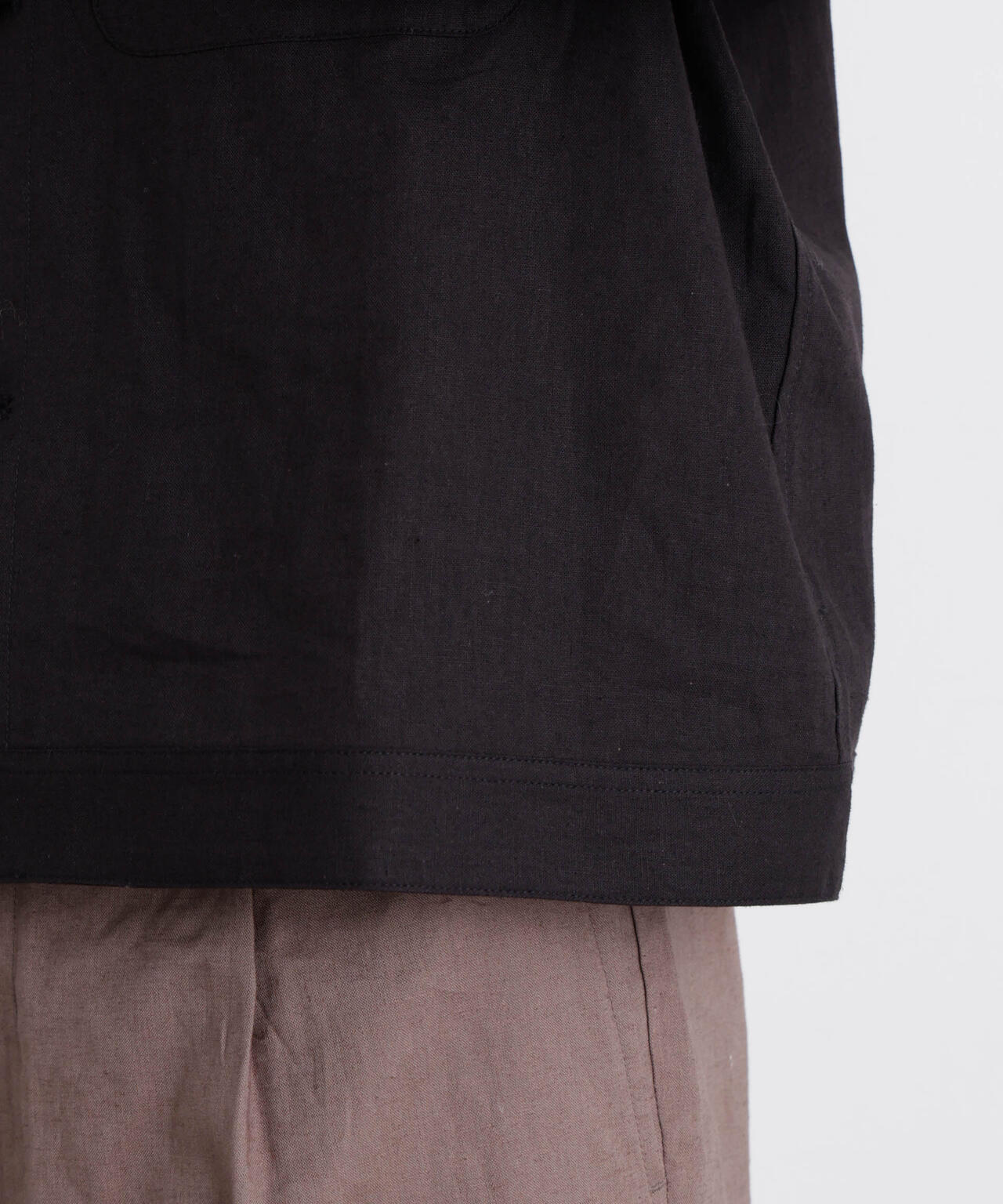 「FRENCH LINEN」リネンコットンシャツブルゾン 6686112202