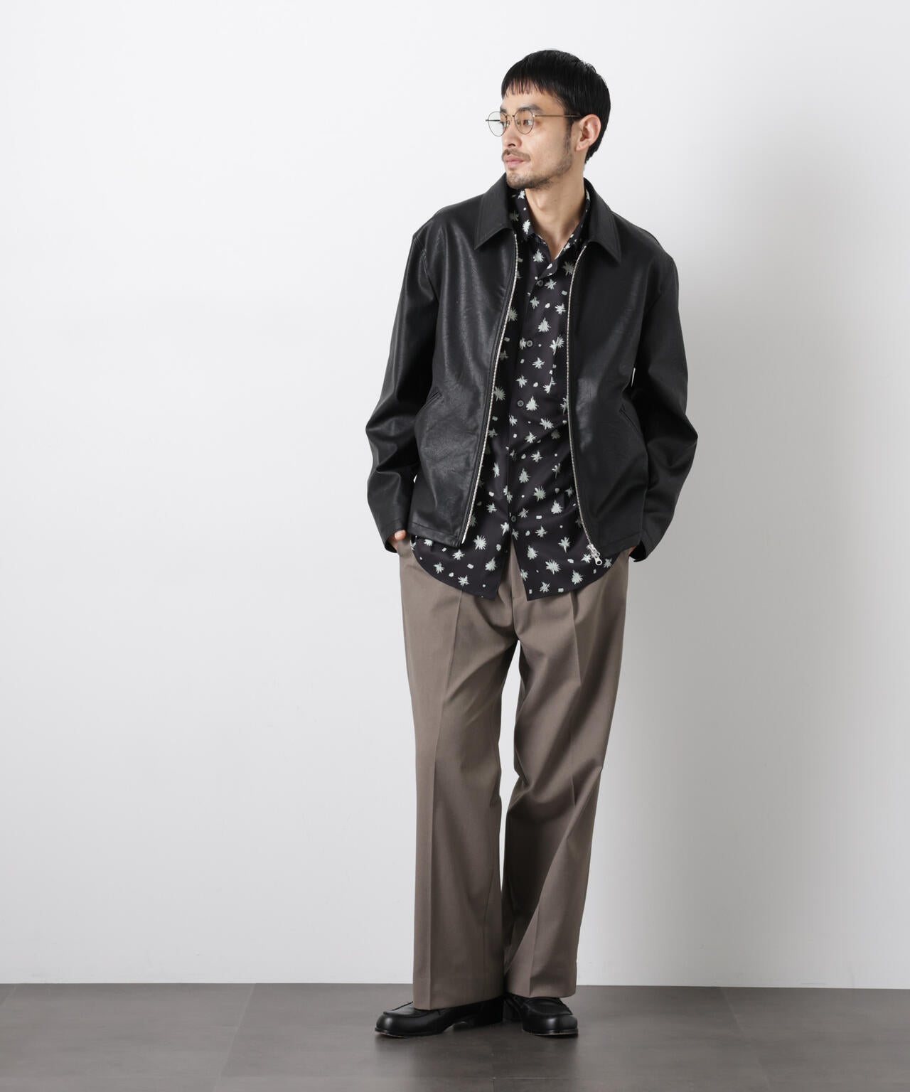 フェイクレザー｢WARP PRINT｣ライニング 6686112206