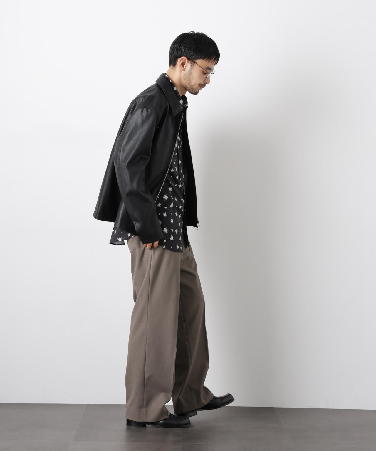 フェイクレザー｢WARP PRINT｣ライニング 6686112206