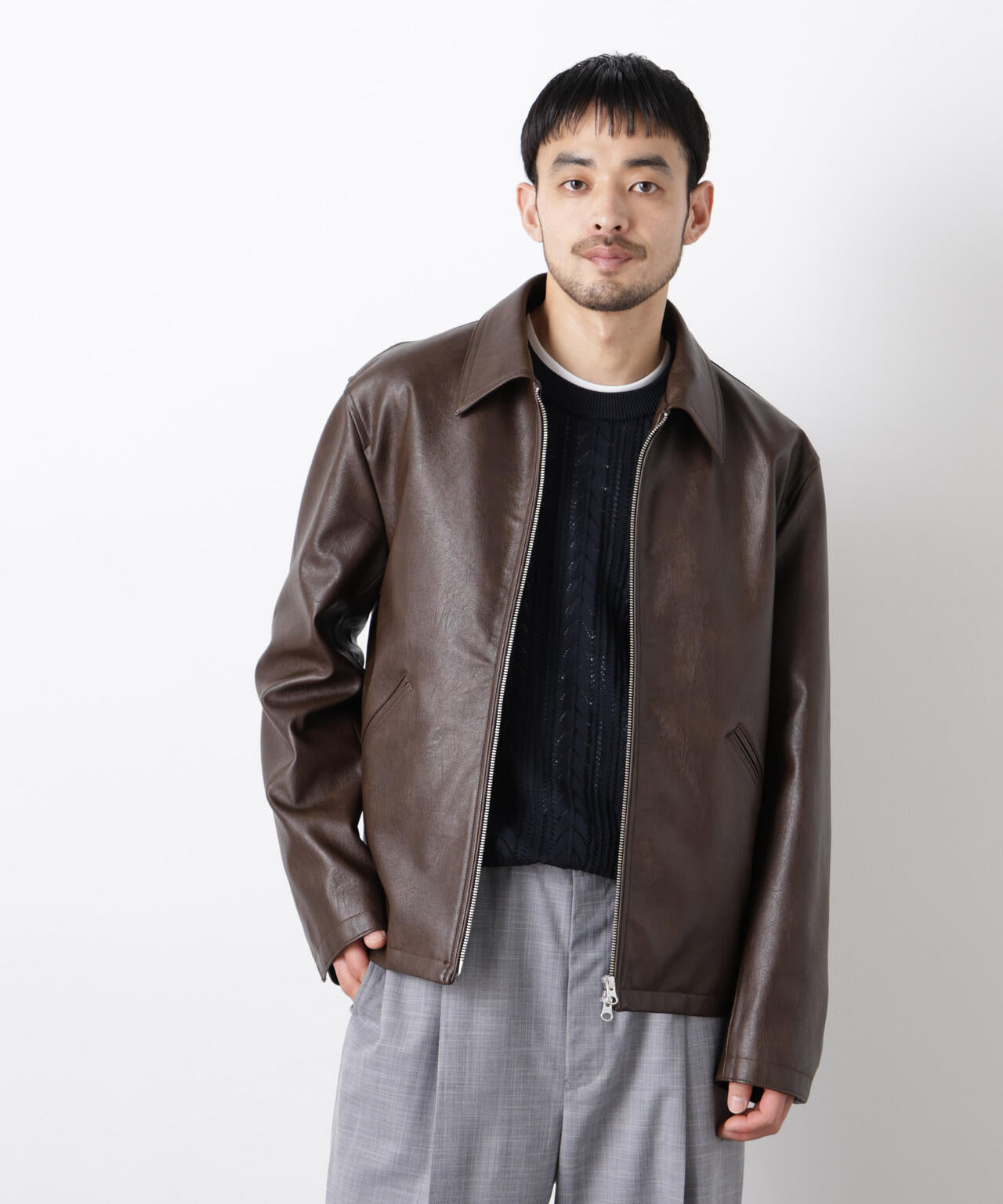 フェイクレザー｢WARP PRINT｣ライニング 6686112206